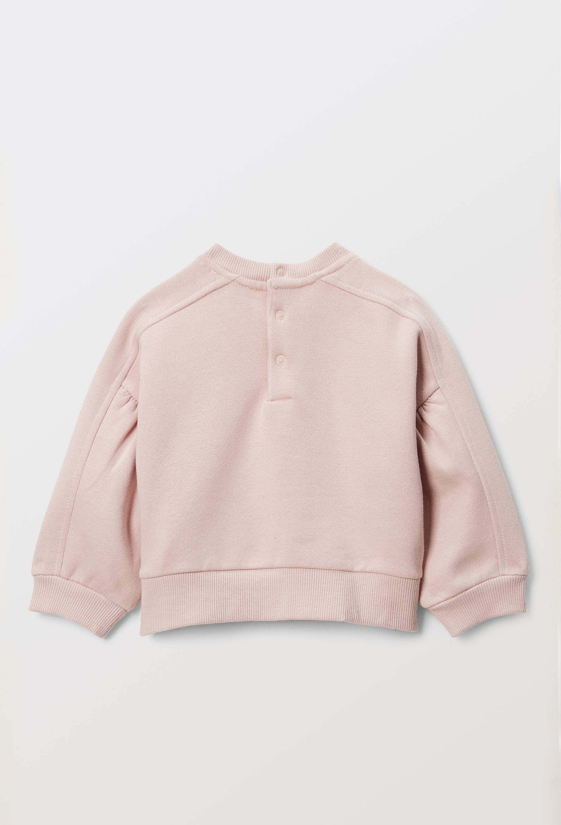 Sweat imprim&eacute; en coton BIO GOTS, Rose clair, large image number 5