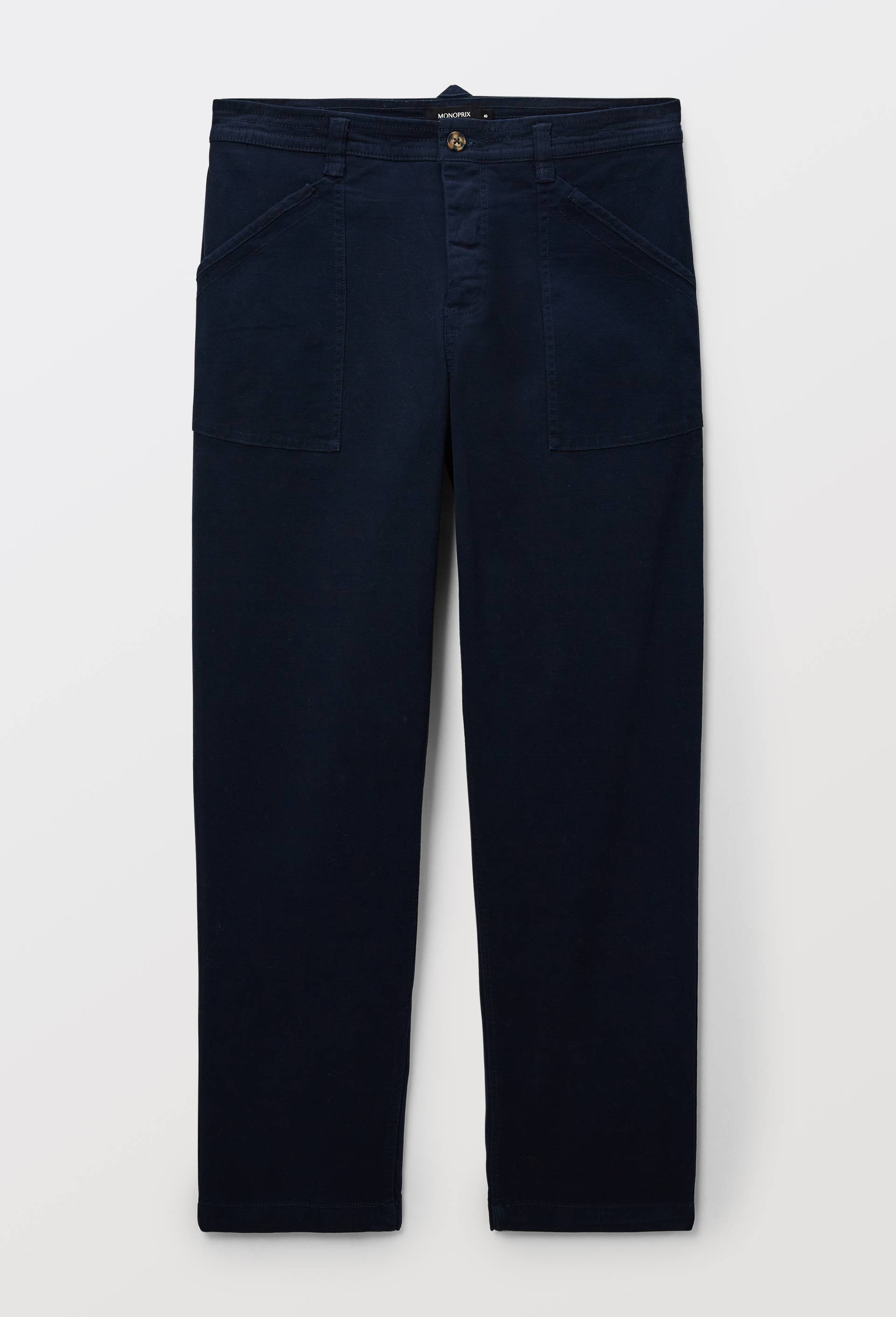 Pantalon en coton BIO GOTS, Bleu fonc&eacute;, large image number 2