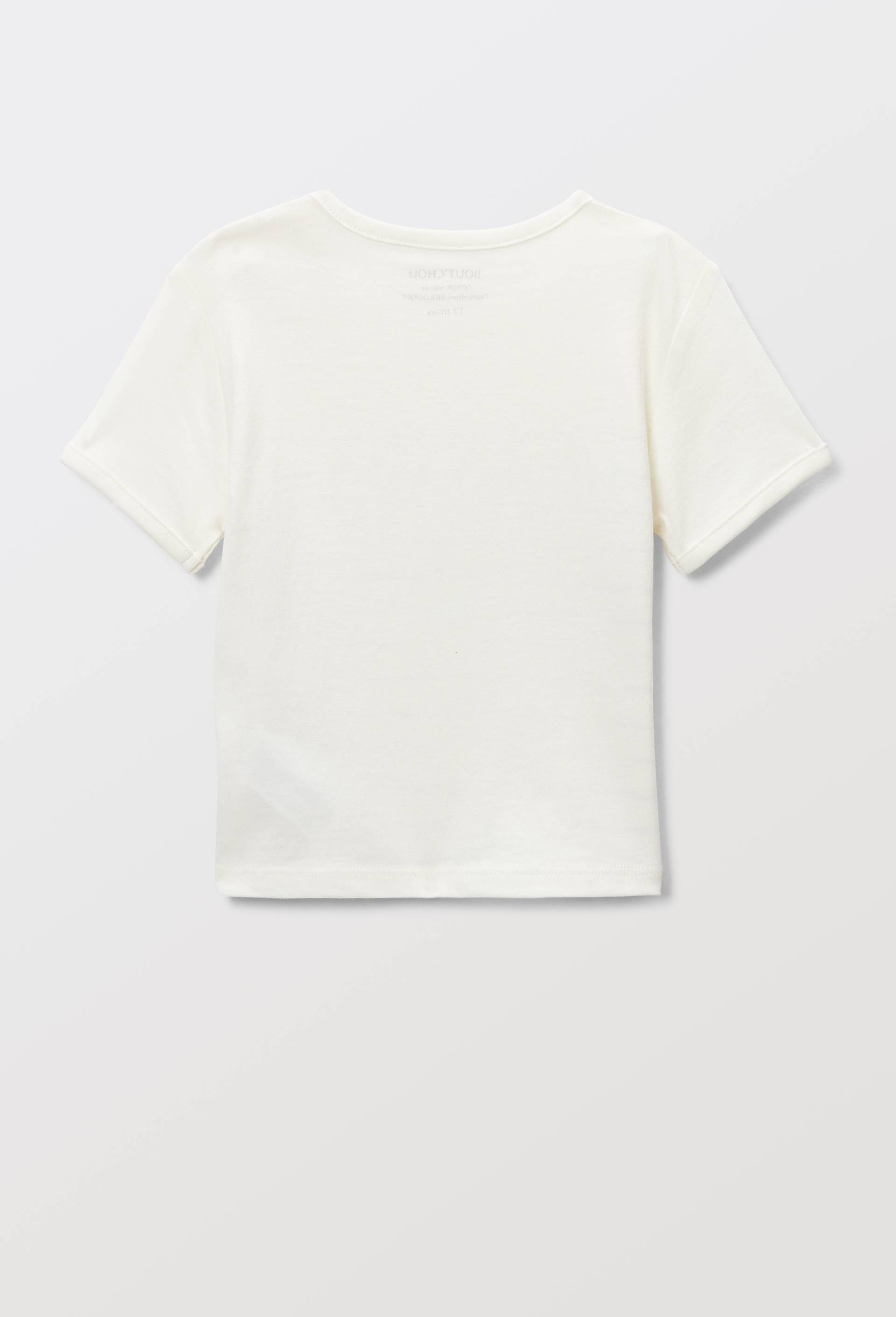 T-shirt manches courtes ray&eacute; en coton BIO GOTS, Ecru, large image number 2