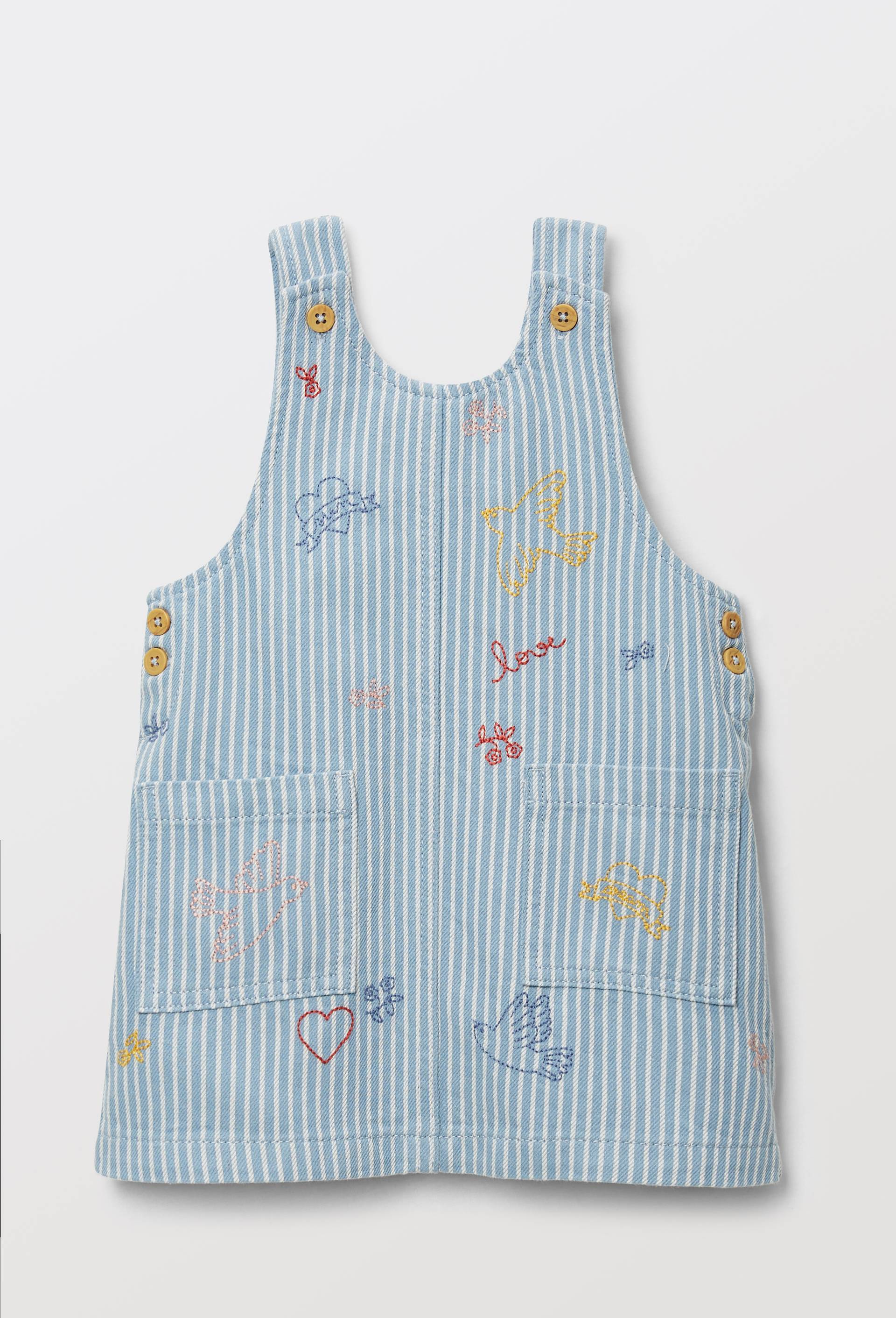 Robe ray&eacute;e en coton BIO GOTS, Bleu, large image number 1.0