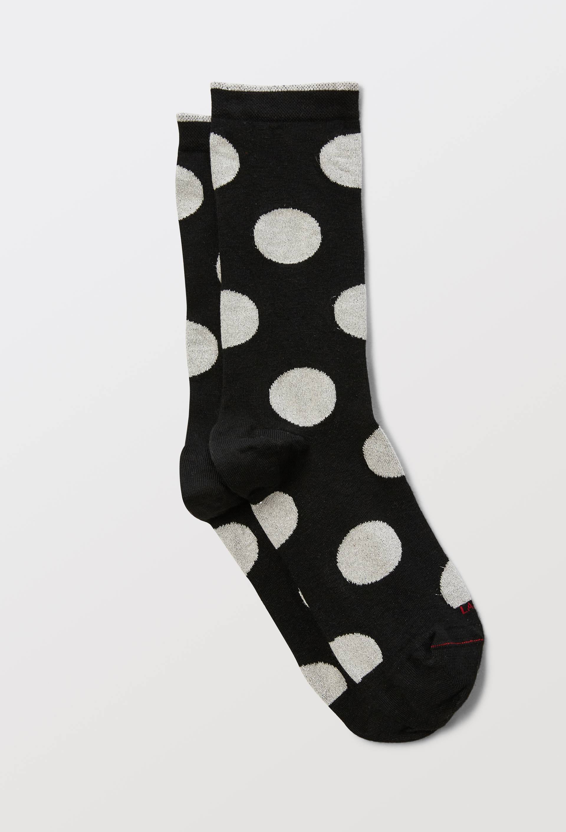 Paire de chaussettes fantaisies en viscose et soie Labonal, Noir, large image number 0.0