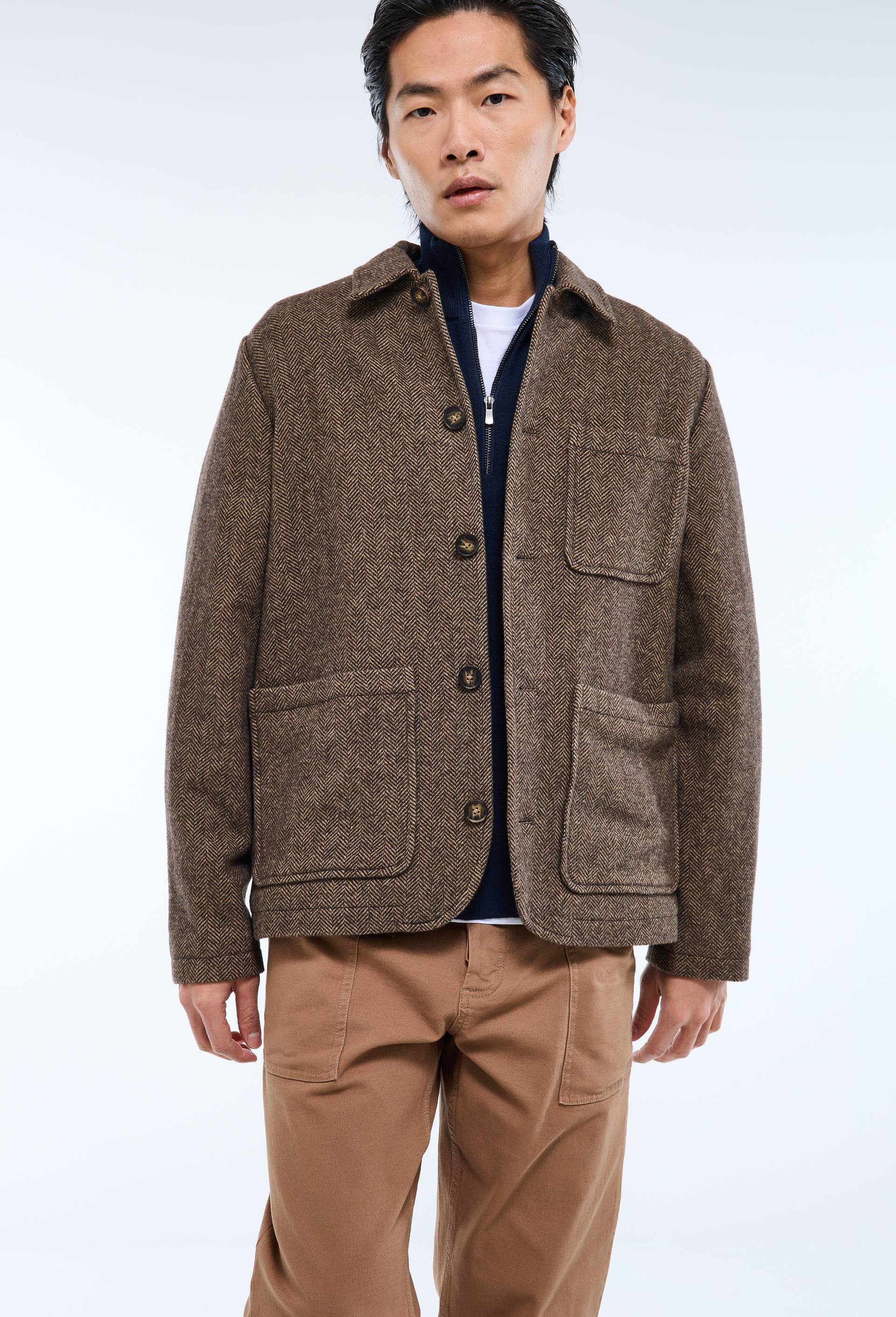 Veste contenant de la laine, Beige, large image number 1