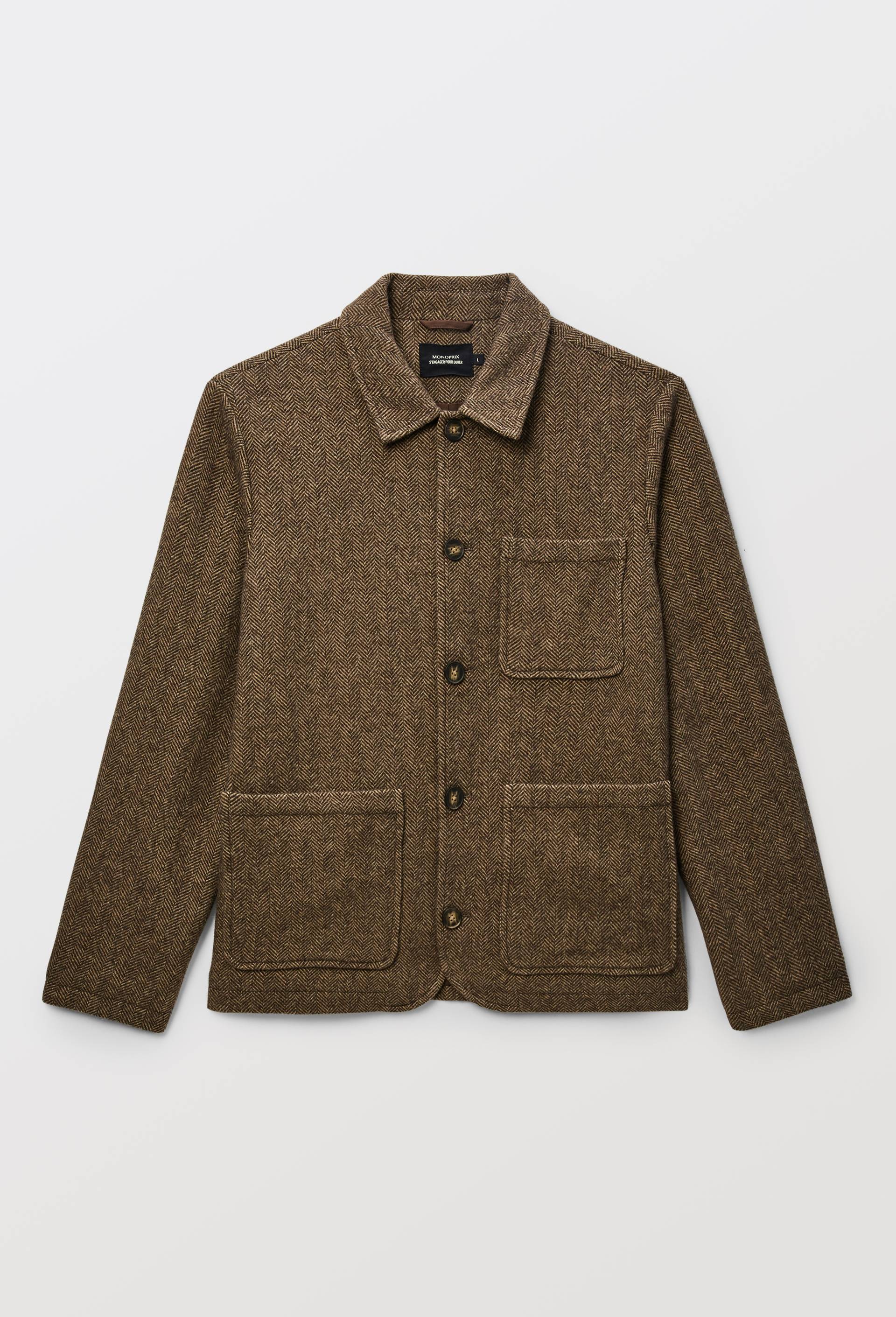 Veste contenant de la laine, Beige, large image number 4.0