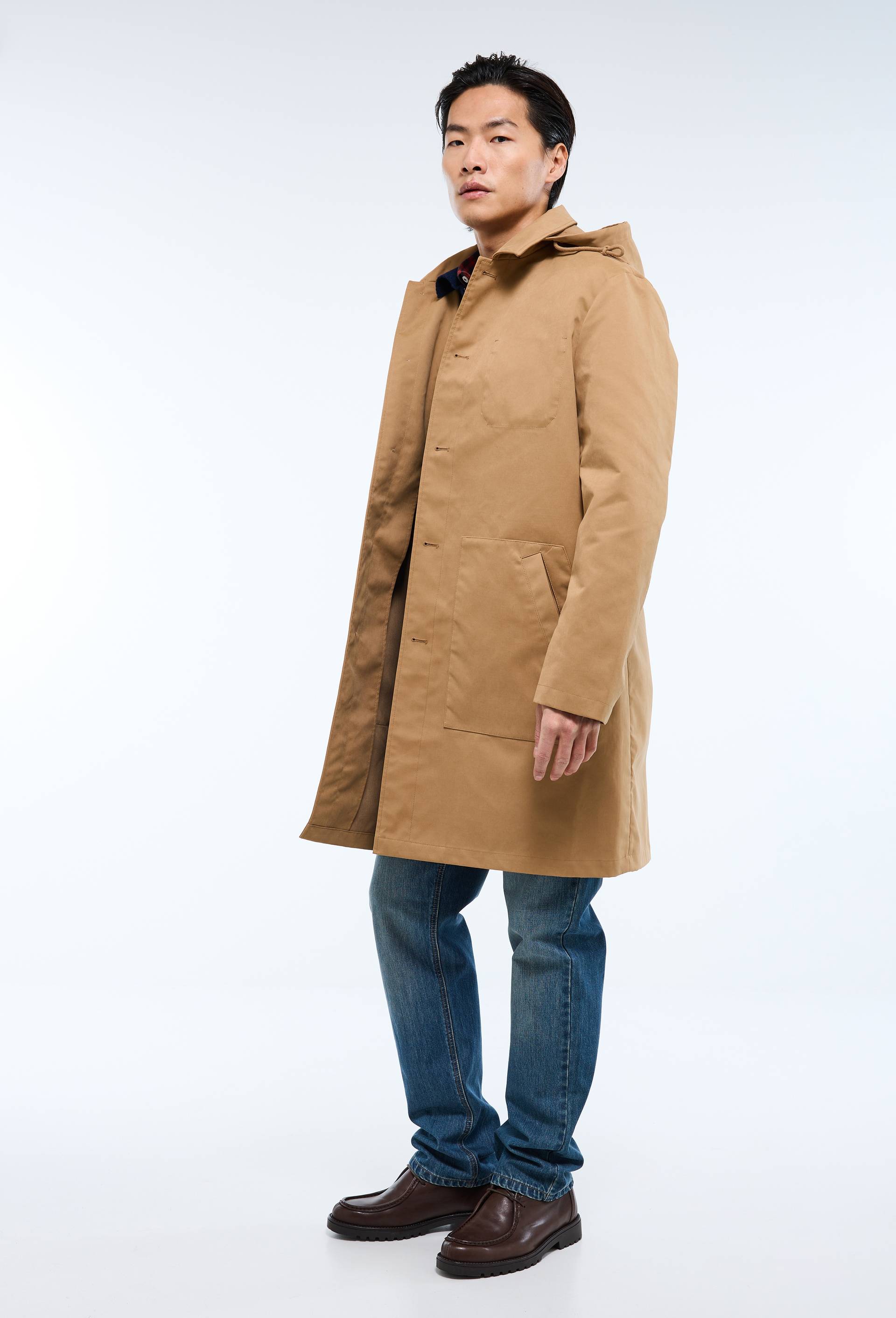 Trench d&eacute;perlant &agrave; capuche amovible, Beige, large image number 1