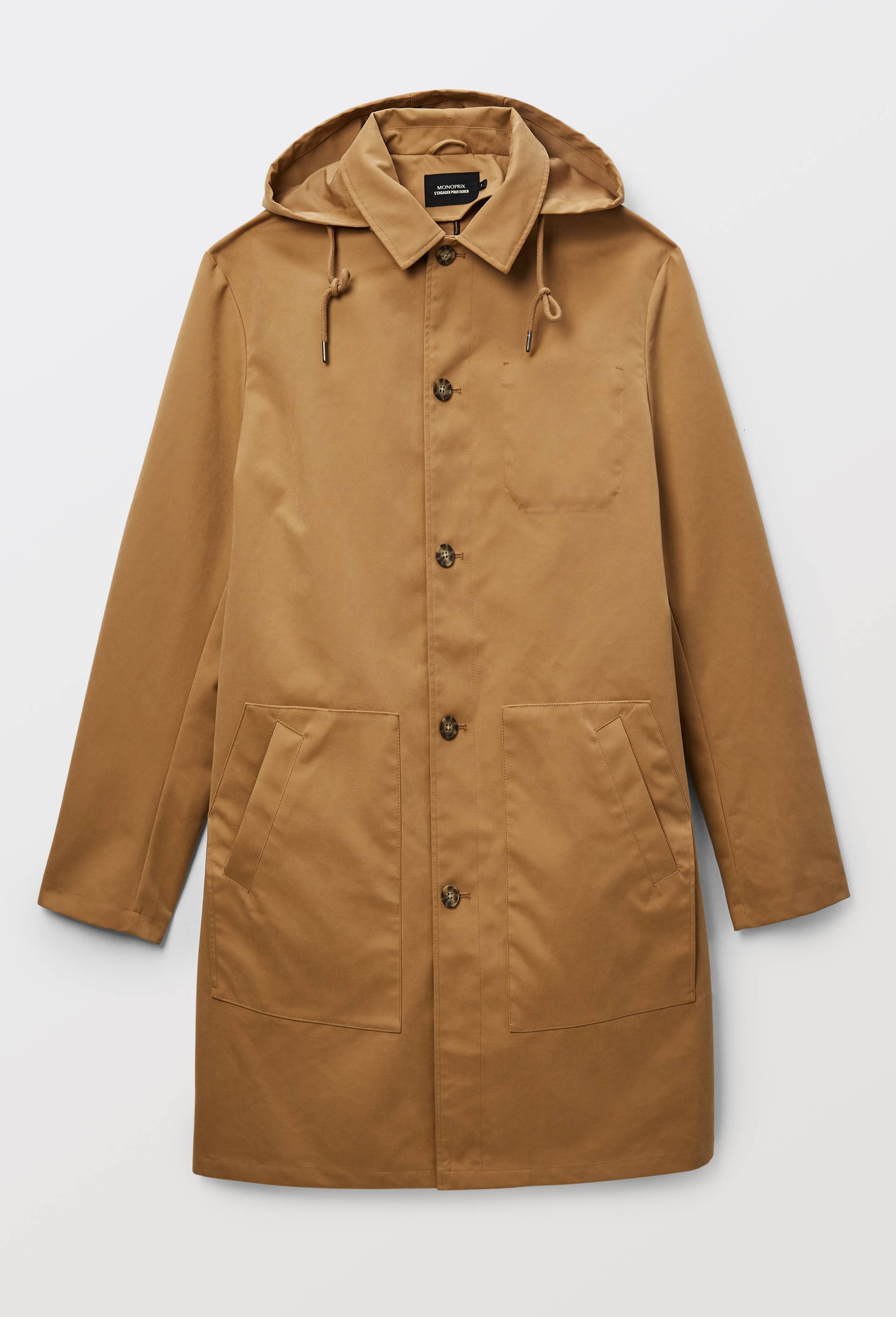 Trench d&eacute;perlant &agrave; capuche amovible, Beige, large image number 3