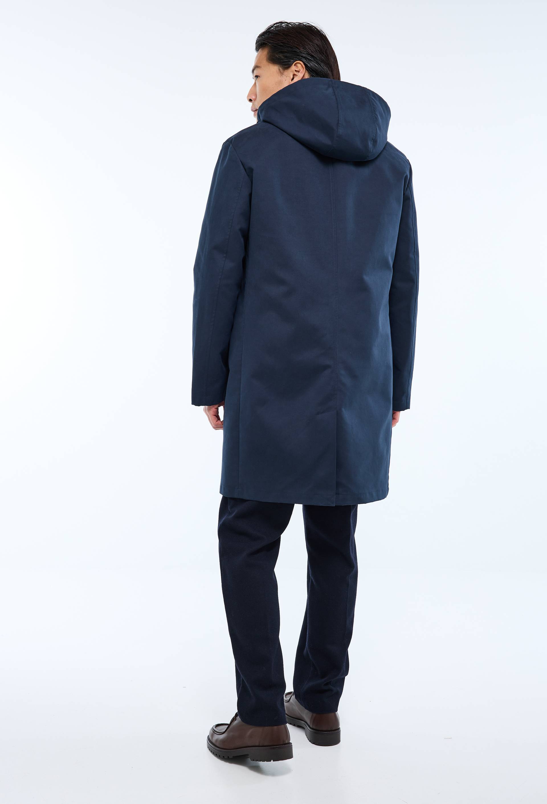 Trench d&eacute;perlant &agrave; capuche amovible, Bleu fonc&eacute;, large image number 3