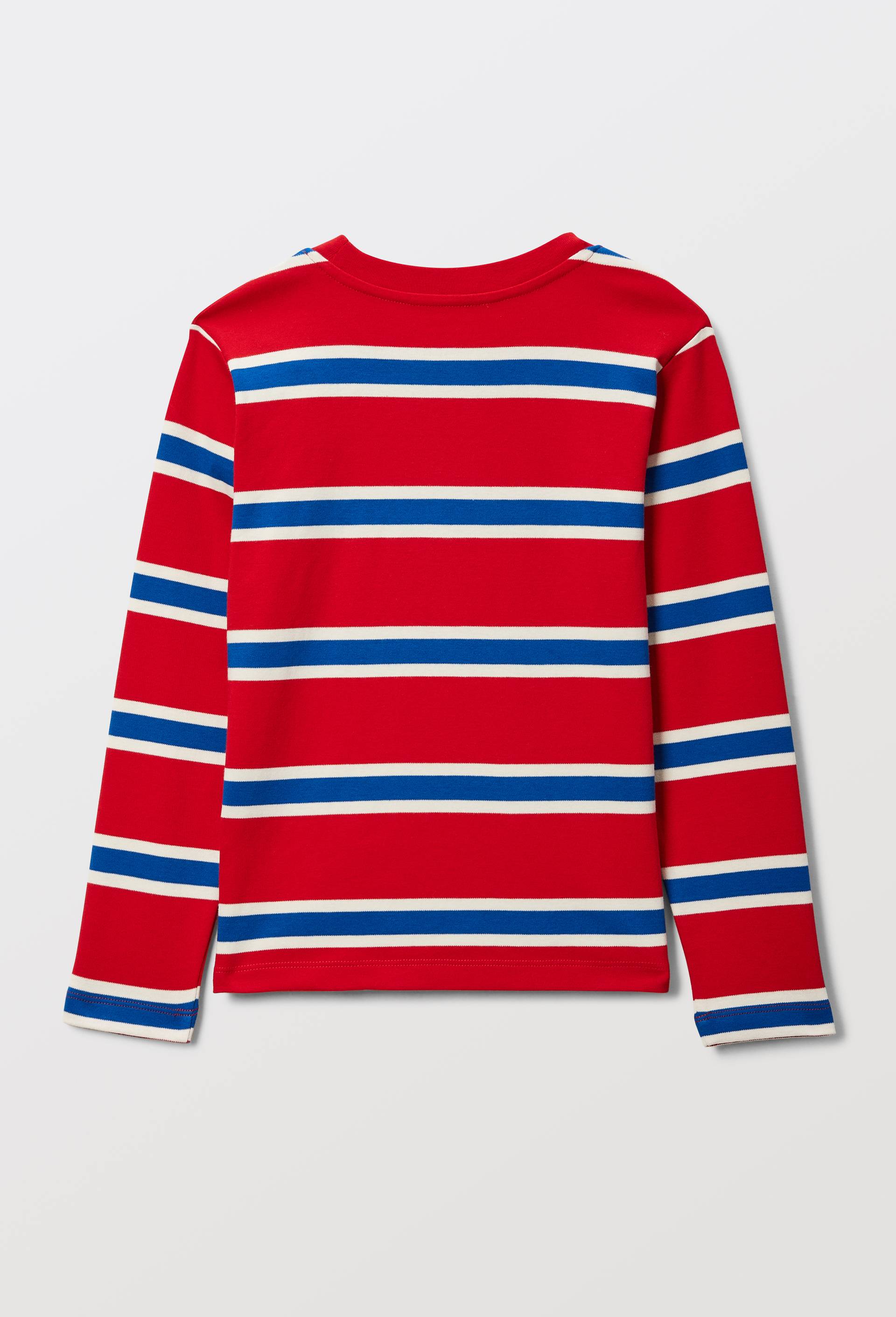 T-shirt manches longues ray&eacute; en coton BIO GOTS, Rouge, large image number 3