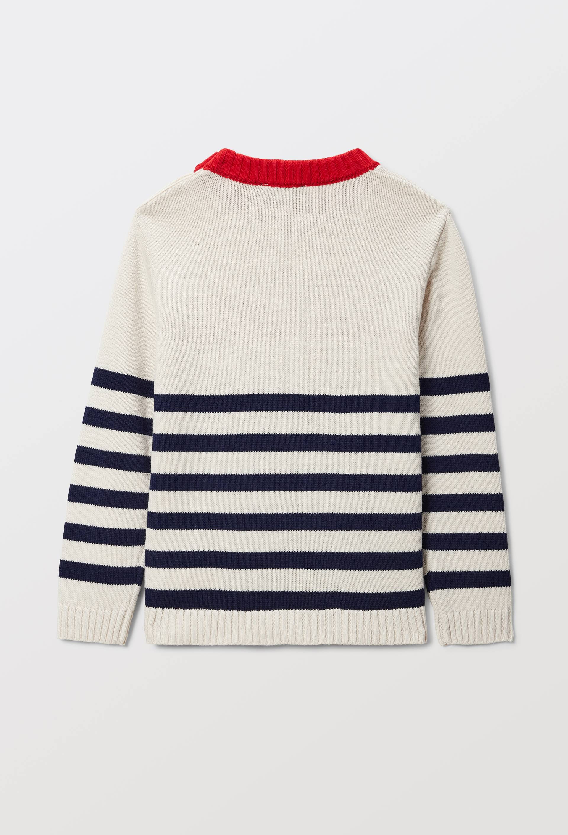 Pull ray&eacute; en coton, Beige clair, large image number 2