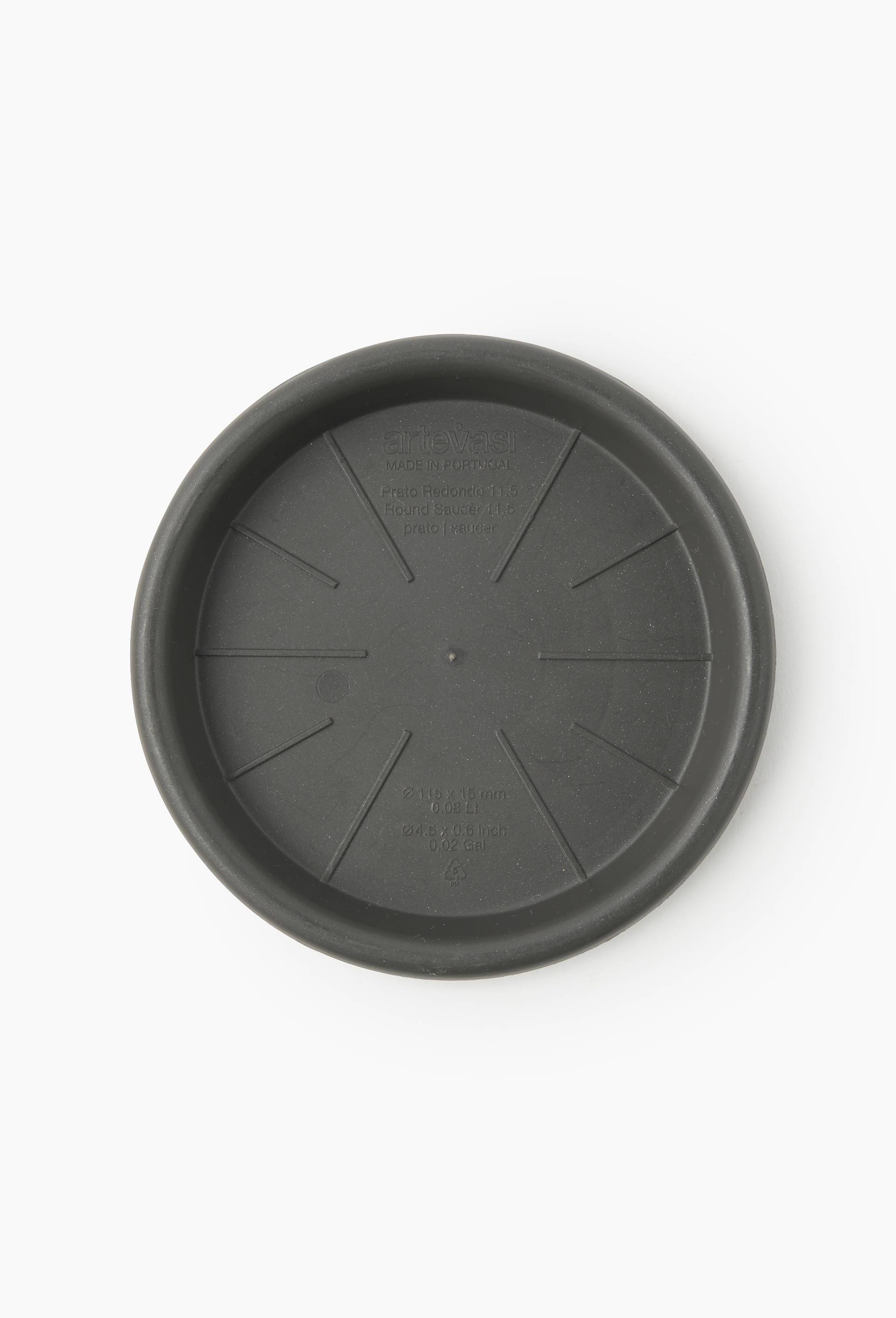 Soucoupe, 13cm, en plastique polypropyl&egrave;ne, Gris fonc&eacute;, large image number 0