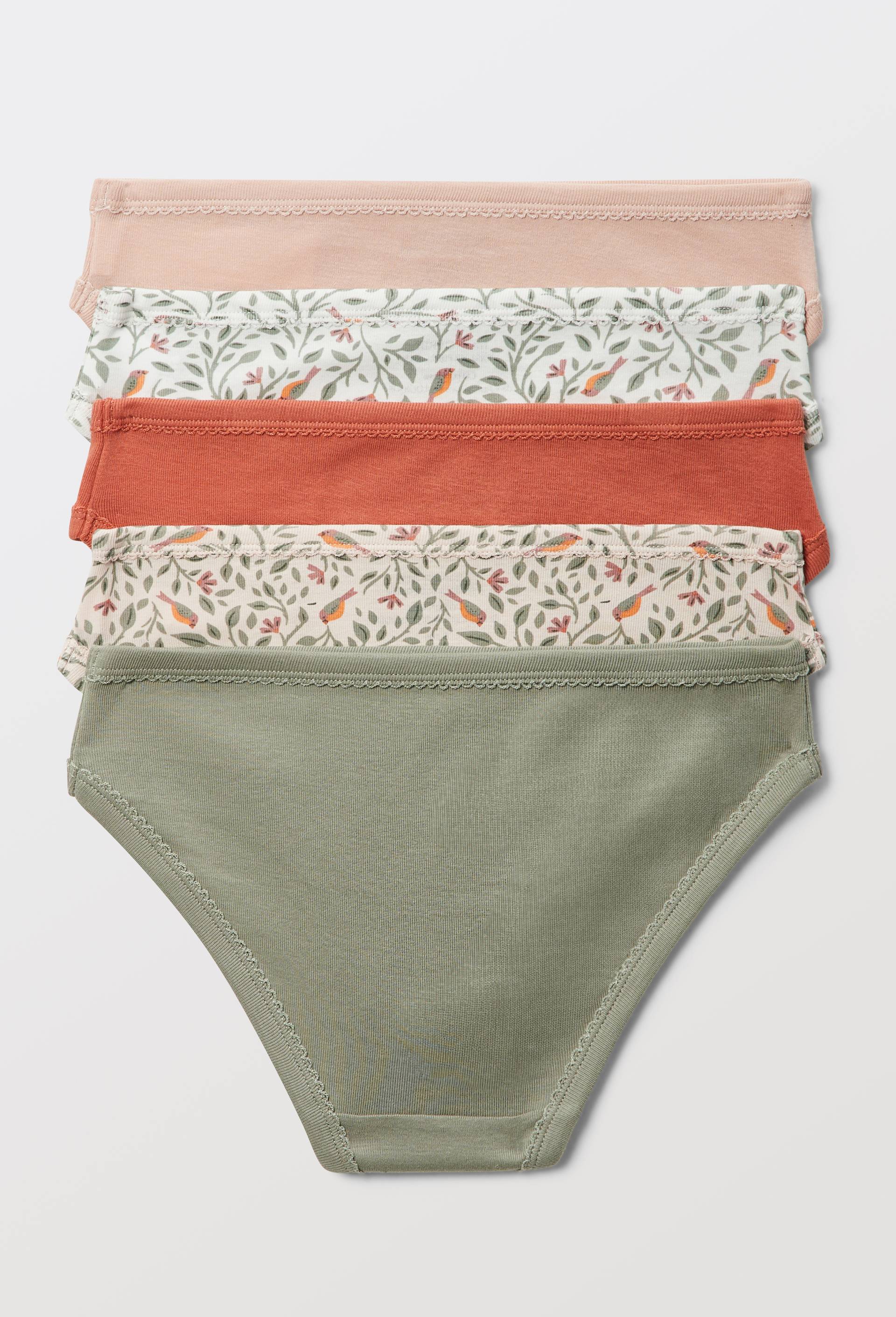 Lot de 5 culottes imprim&eacute;es en coton BIO GOTS, Rose, large image number 1.0