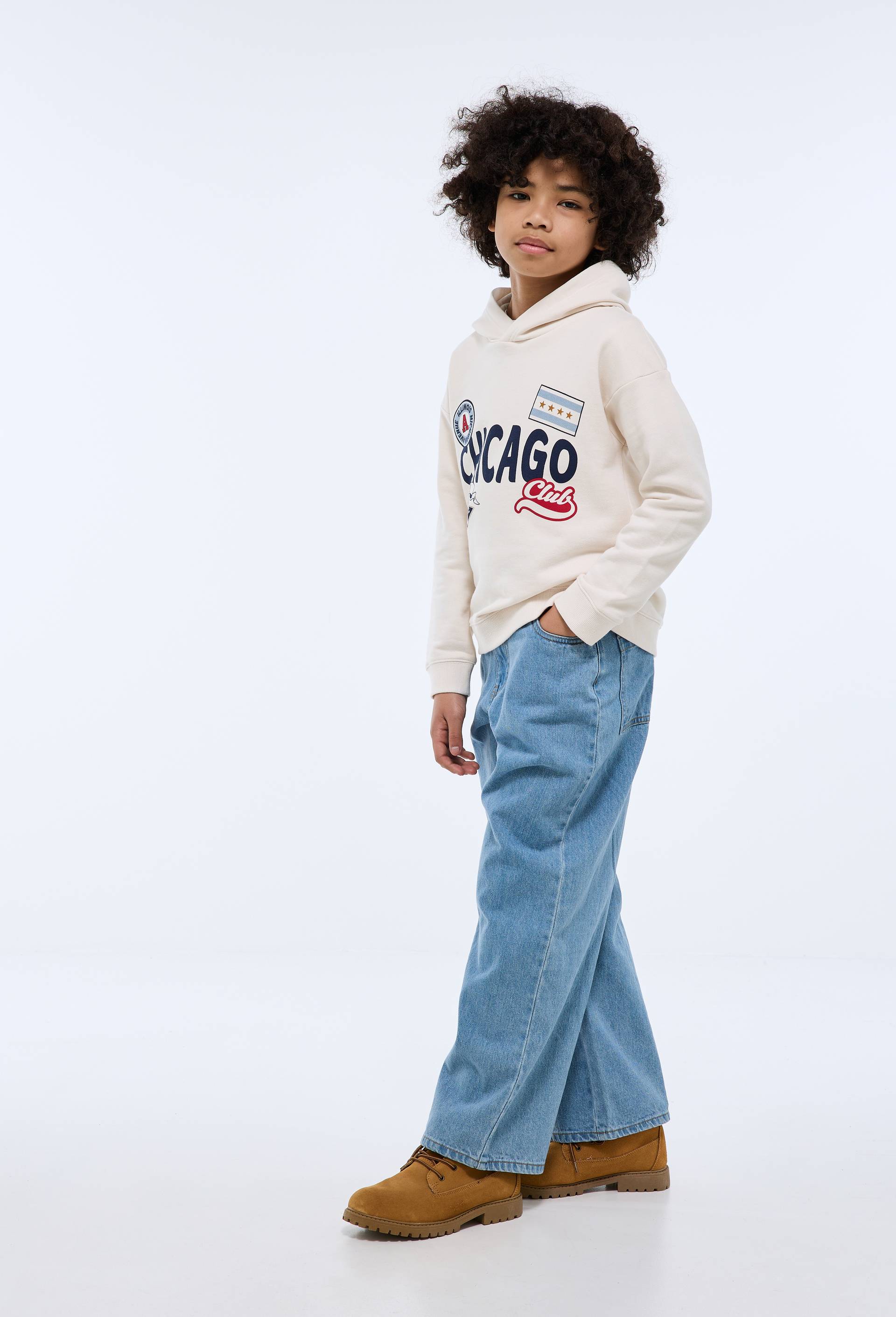 Jean baggy en coton, Bleu, large image number 3.0