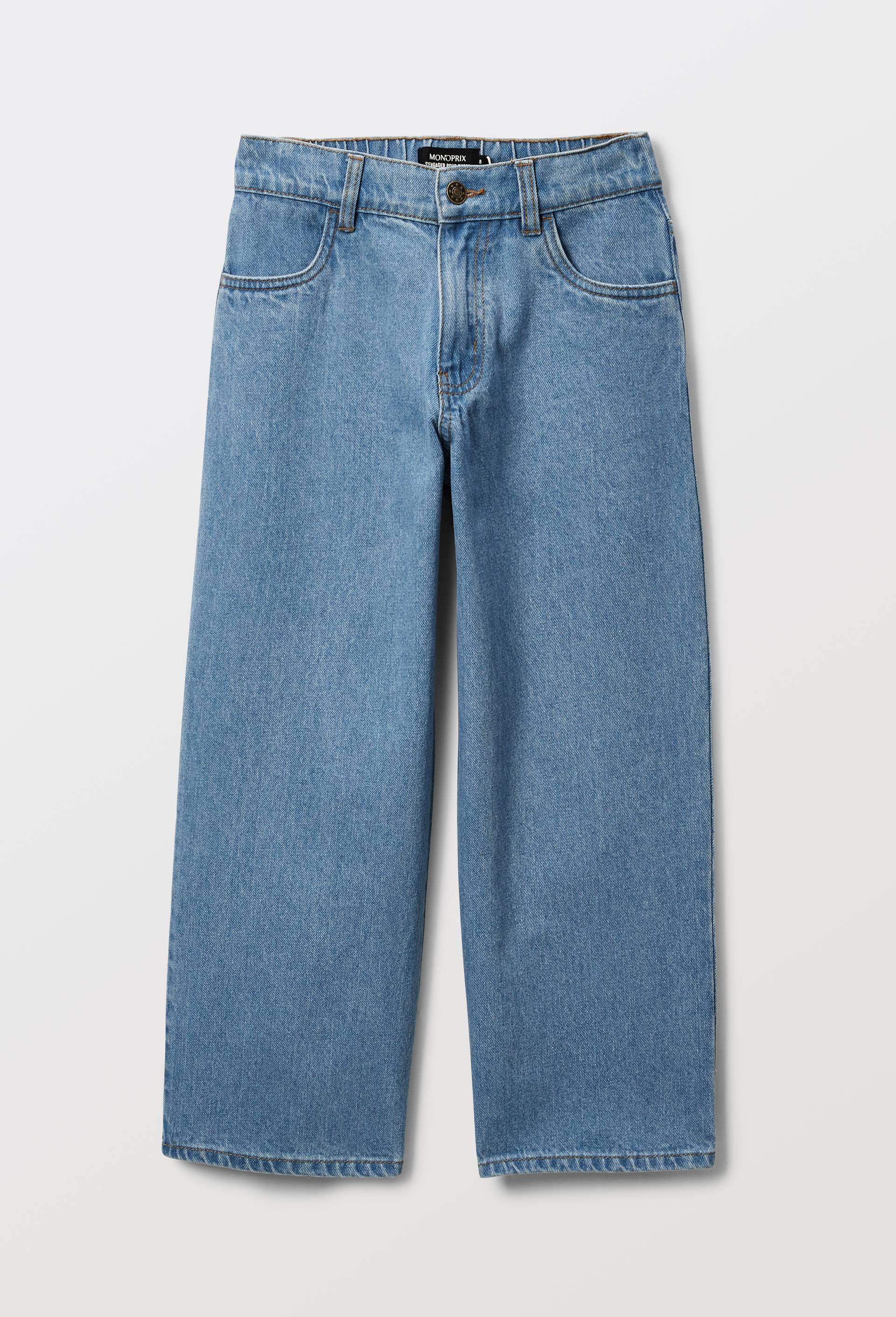 Jean baggy en coton, Bleu, large image number 4