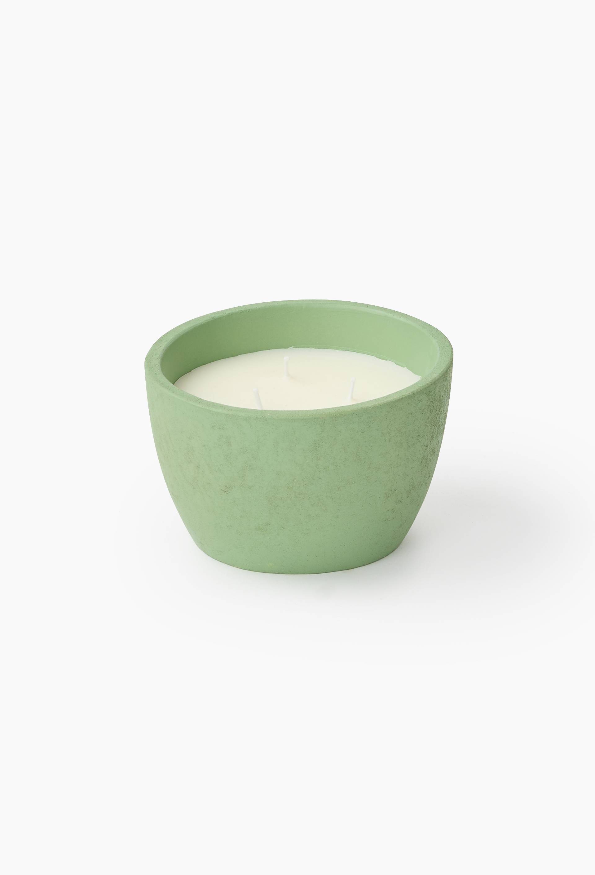 Bougie citronnelle dans un pot en terre cuite, 16*D10 cm, Vert fonc&eacute;, large image number 0