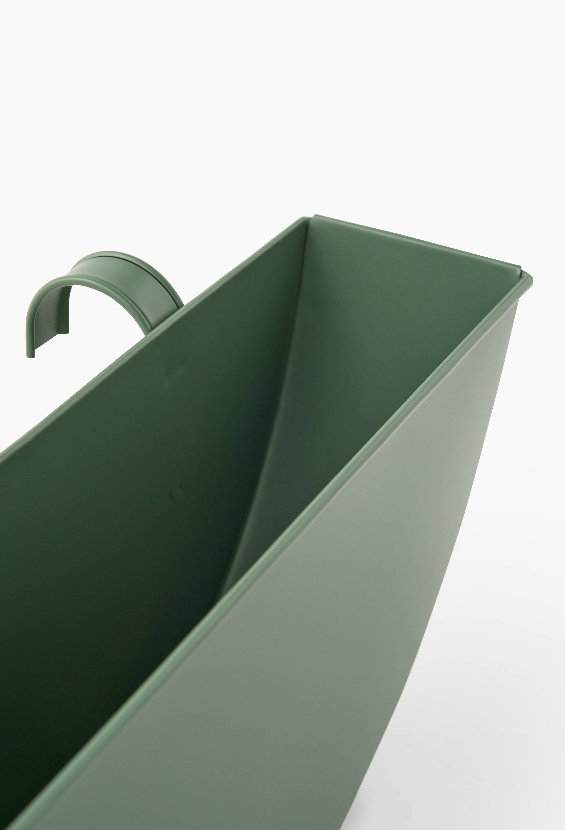 Jardini&egrave;re demi-lune, 35x18x13cm taille M en m&eacute;tal, Vert fonc&eacute;, large image number 1.0