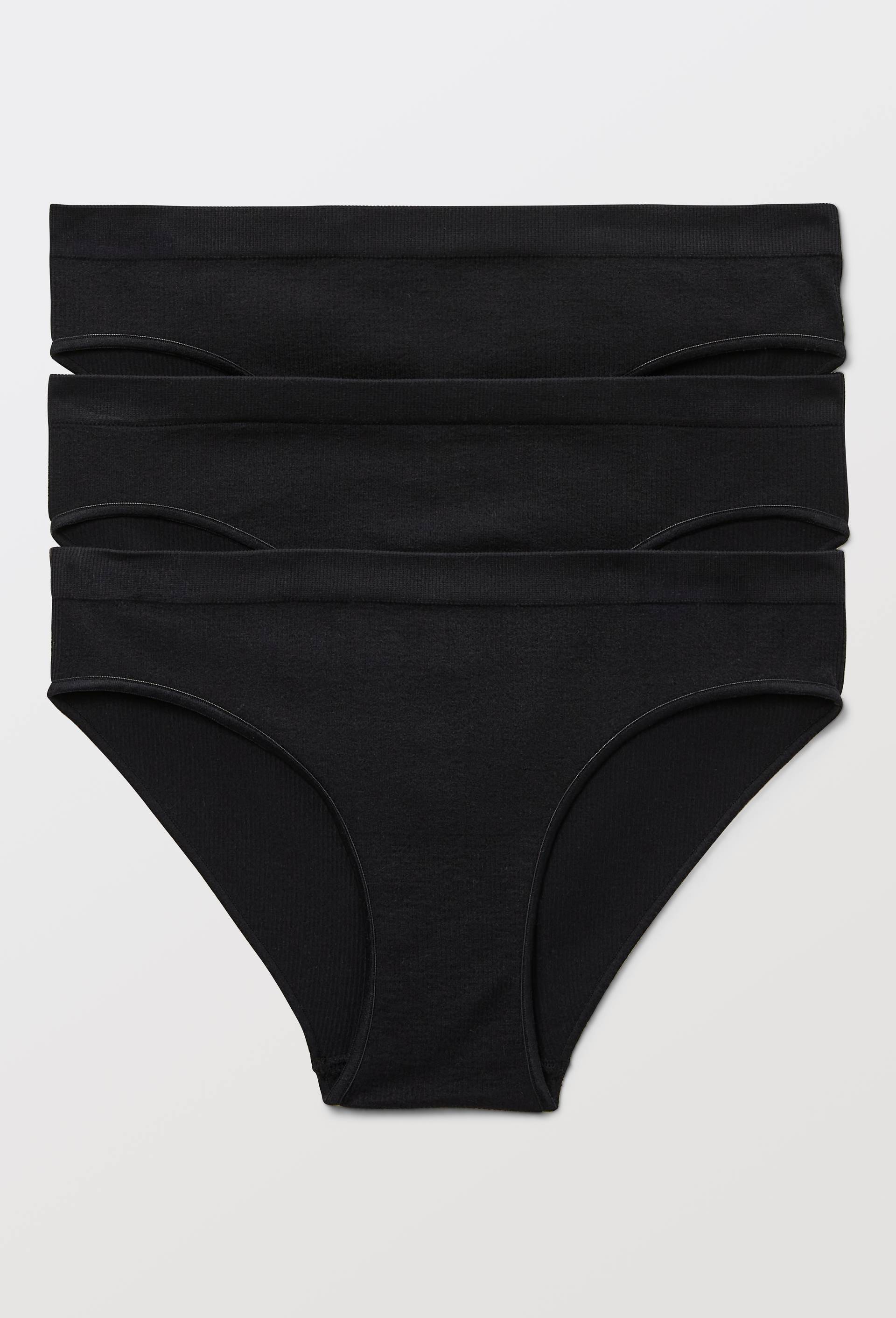Lot de 3 culottes GABRIELLE sans coutures, Noir, swatch image