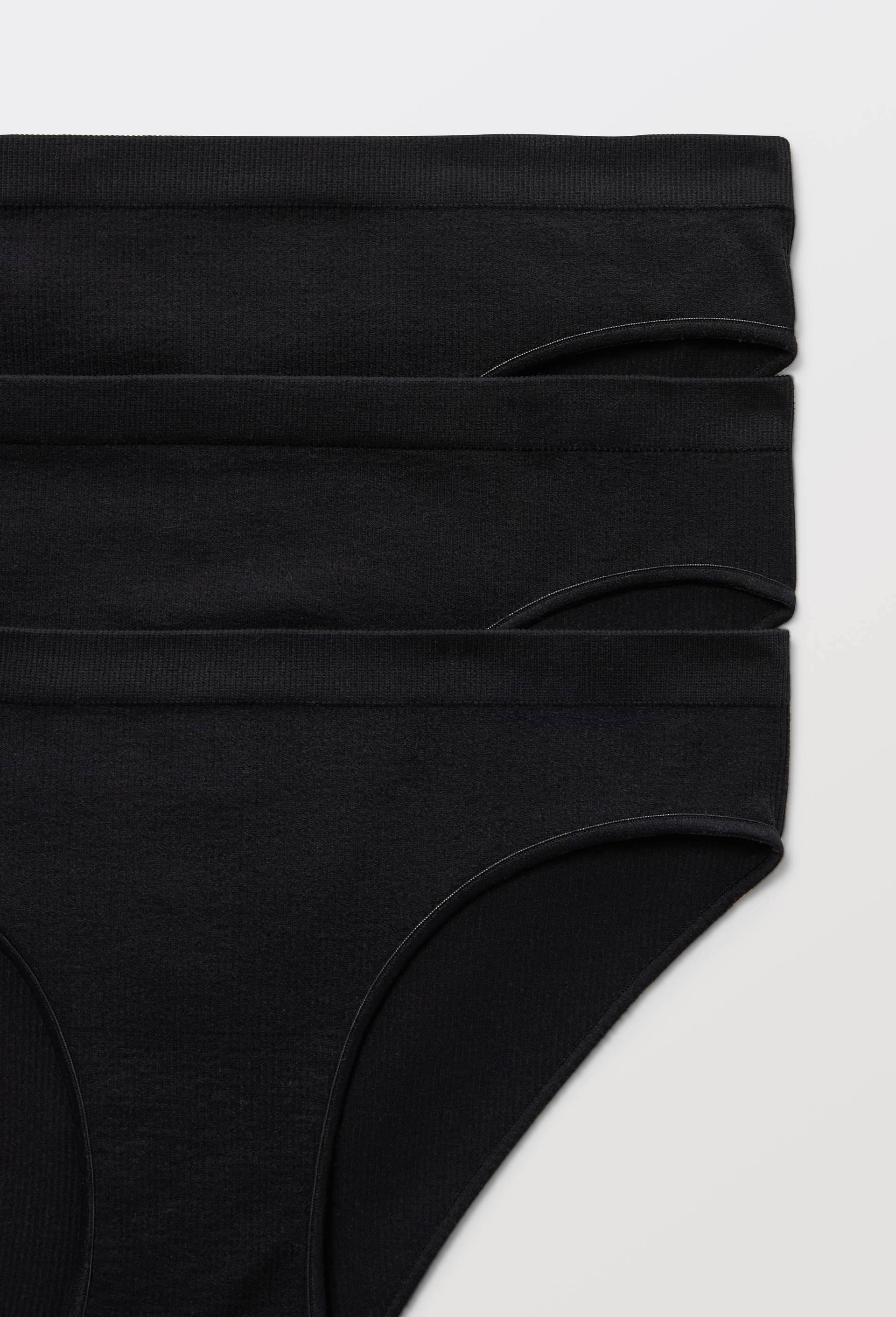 Lot de 3 culottes GABRIELLE sans coutures, Noir, large image number 2.0