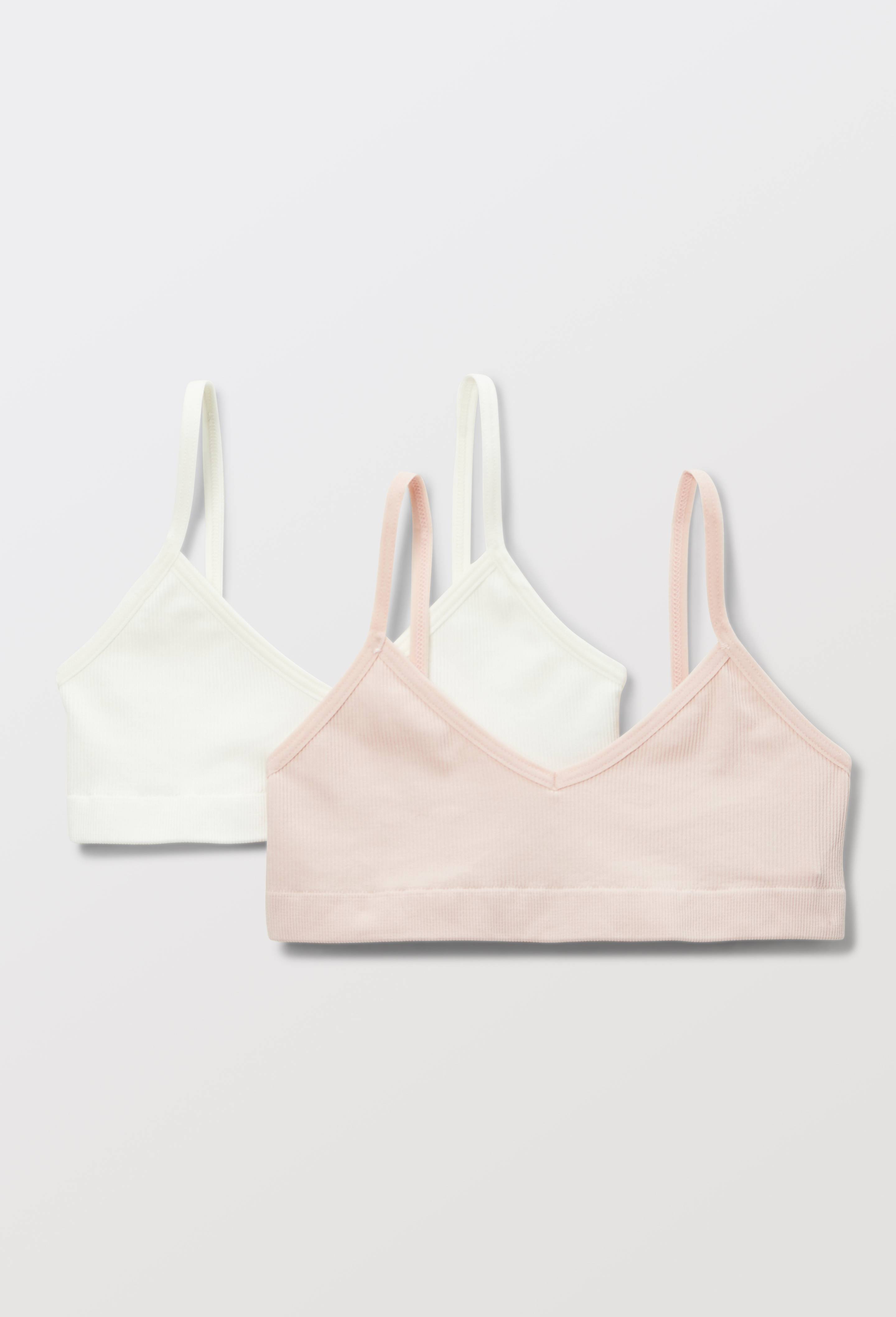 Lot de 2 brassi&egrave;res unies sans couture, Rose clair, large image number 0