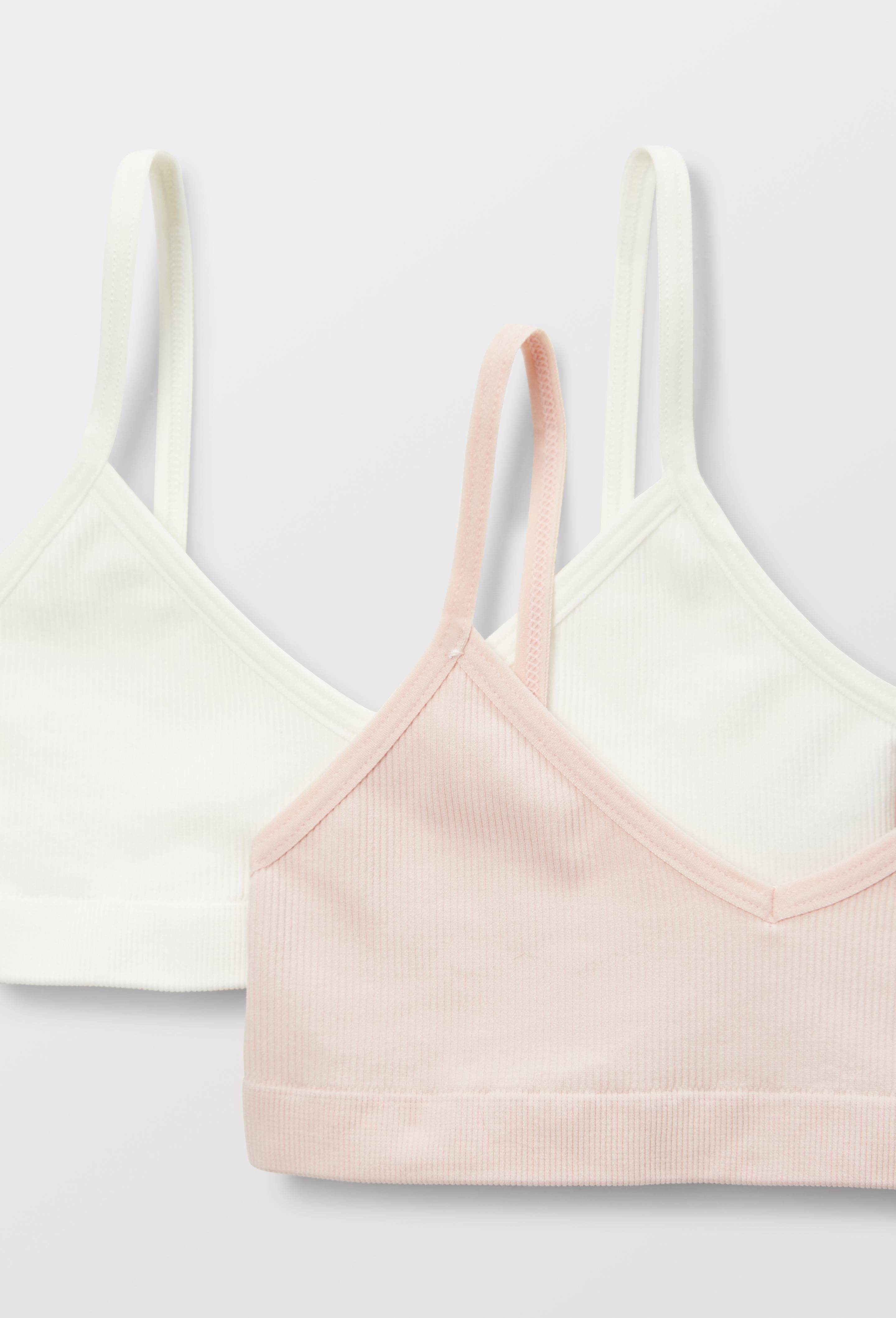 Lot de 2 brassi&egrave;res unies sans couture, Rose clair, large image number 2
