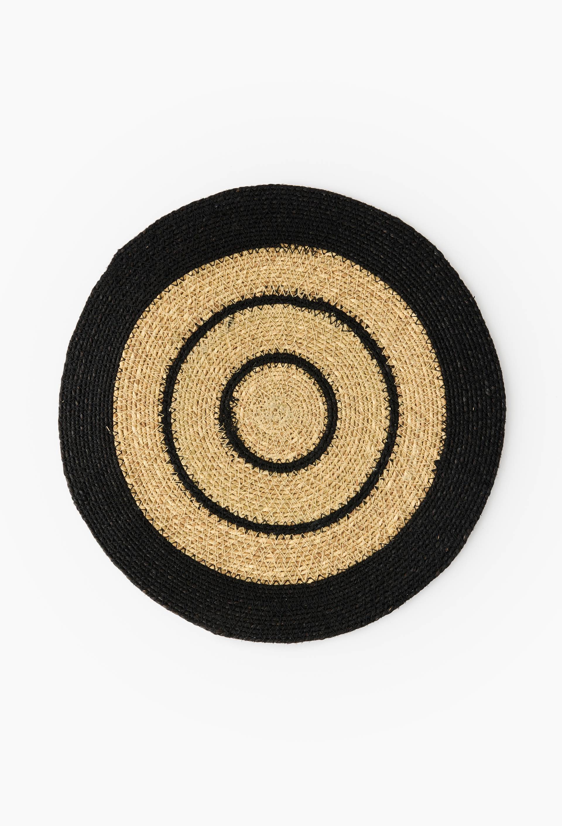 Set de table, 38cm de diam&egrave;tre, 100% jute, Noir, large image number 0.0