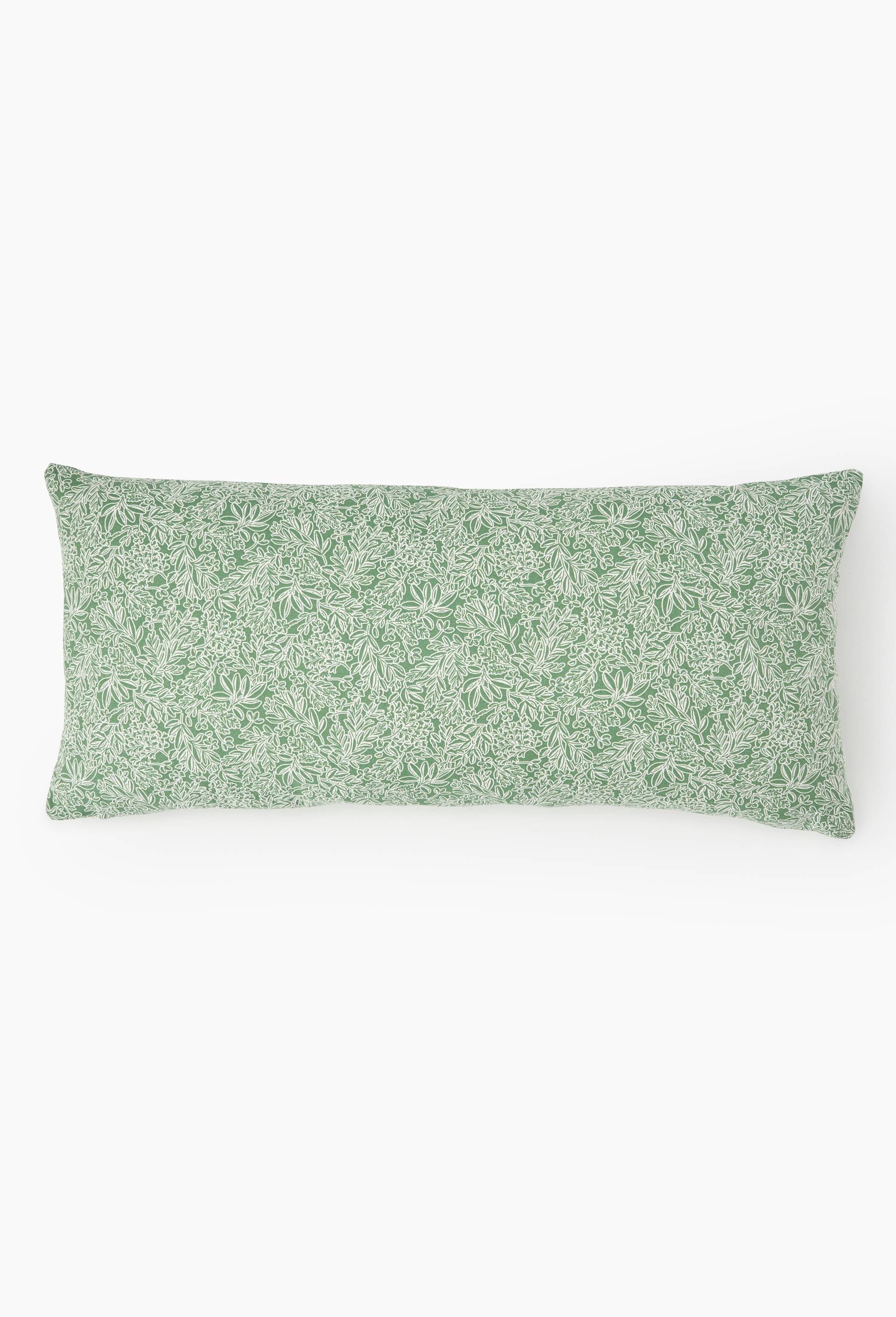Coussin rectangulaire imprim&eacute;, 35x75cm, 100% coton, Vert, large image number 0.0