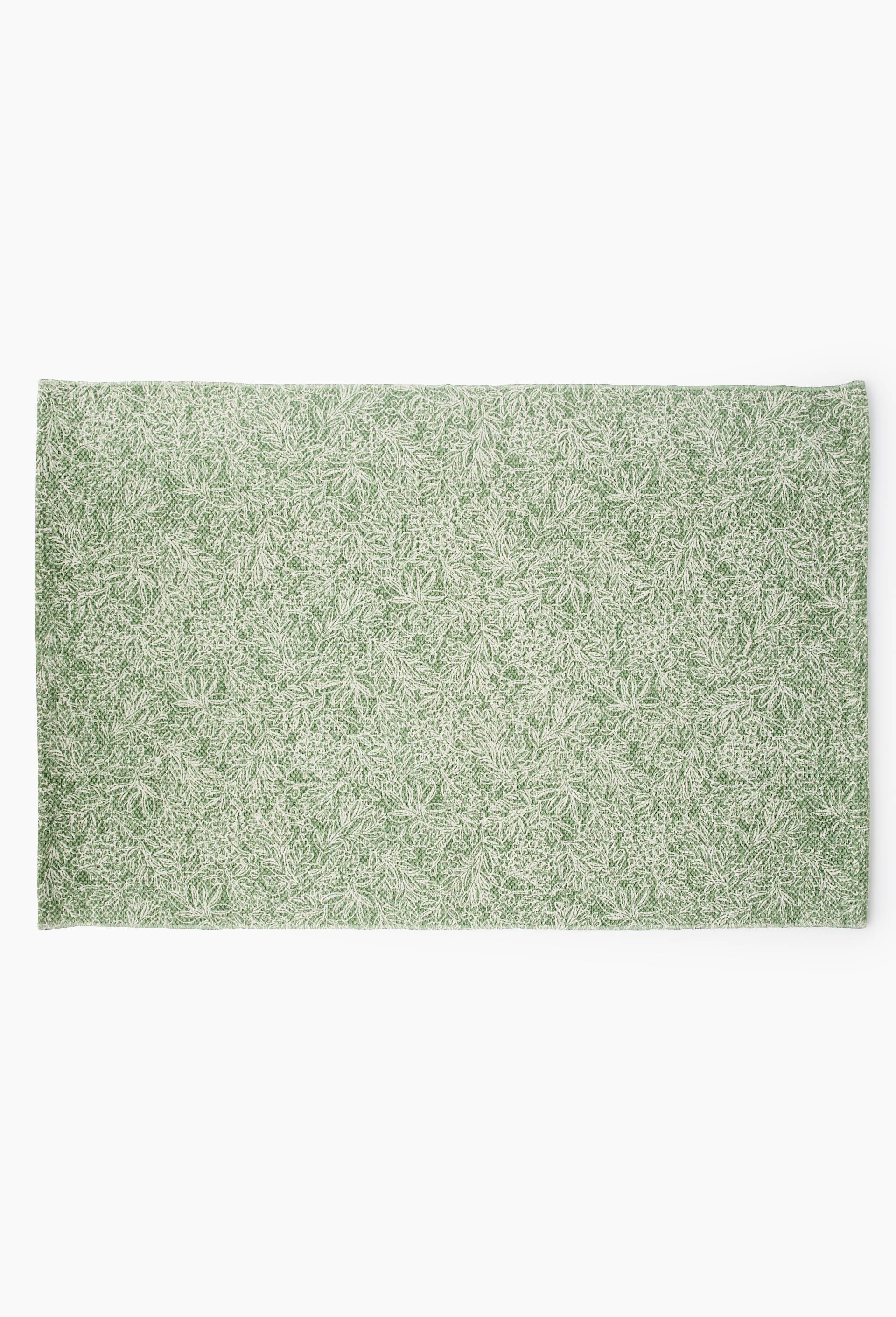 Tapis imprim&eacute;, 60x90cm, 100% coton, Vert, large image number 0