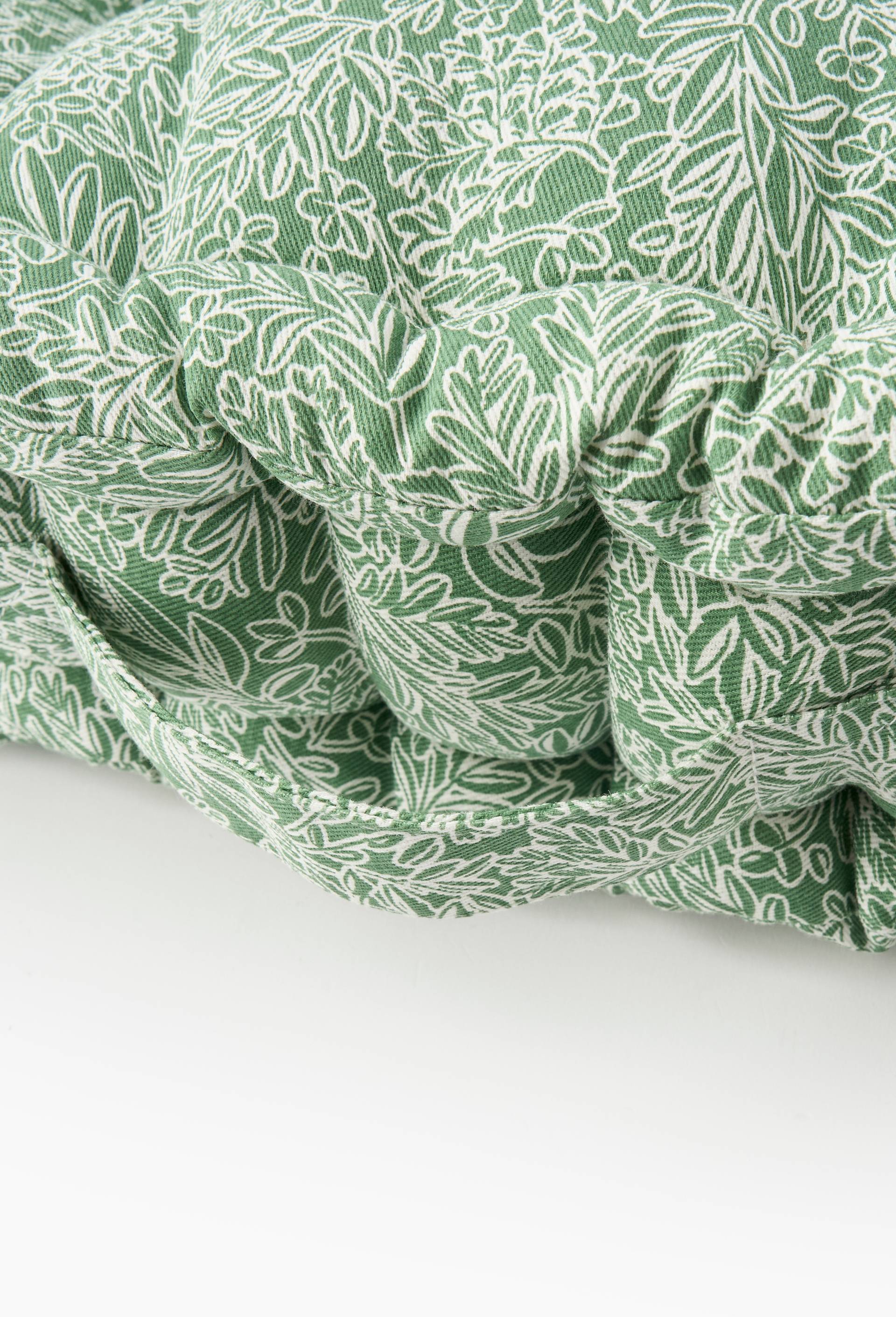 Coussin de sol imprim&eacute;, 50x50x10cm, 100% coton, Vert, large image number 1.0