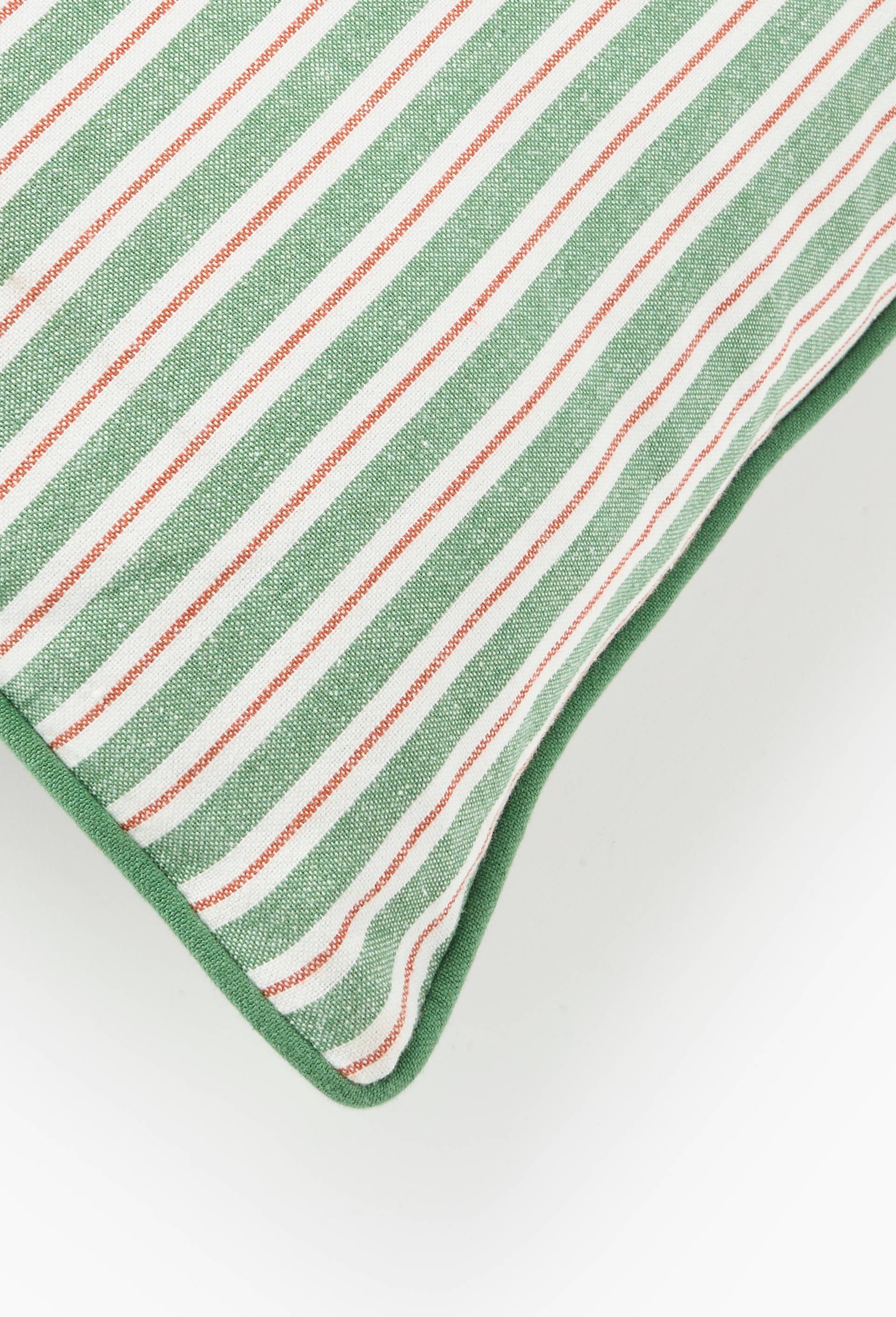 Coussin rayures, 45x45cm, 100% coton, Orange fonc&eacute;, large image number 2.0