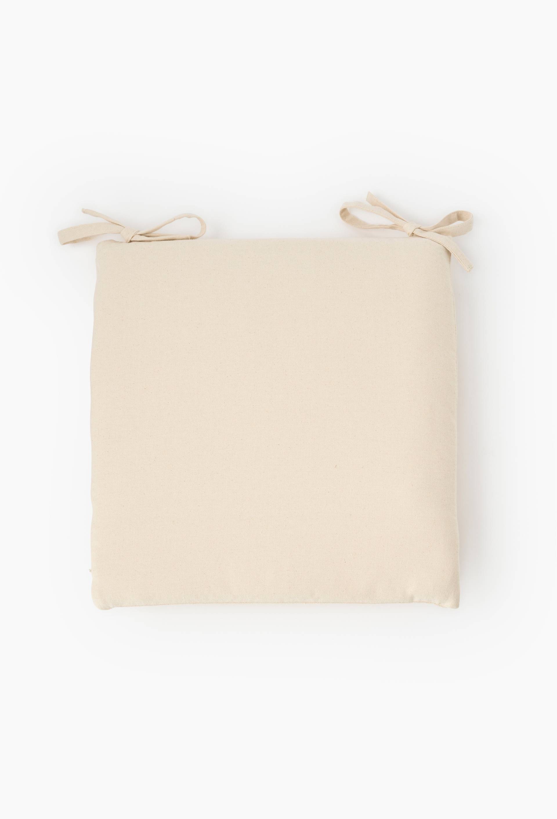 Double galette, 80x40cm, 100% coton, Ecru, large image number 0