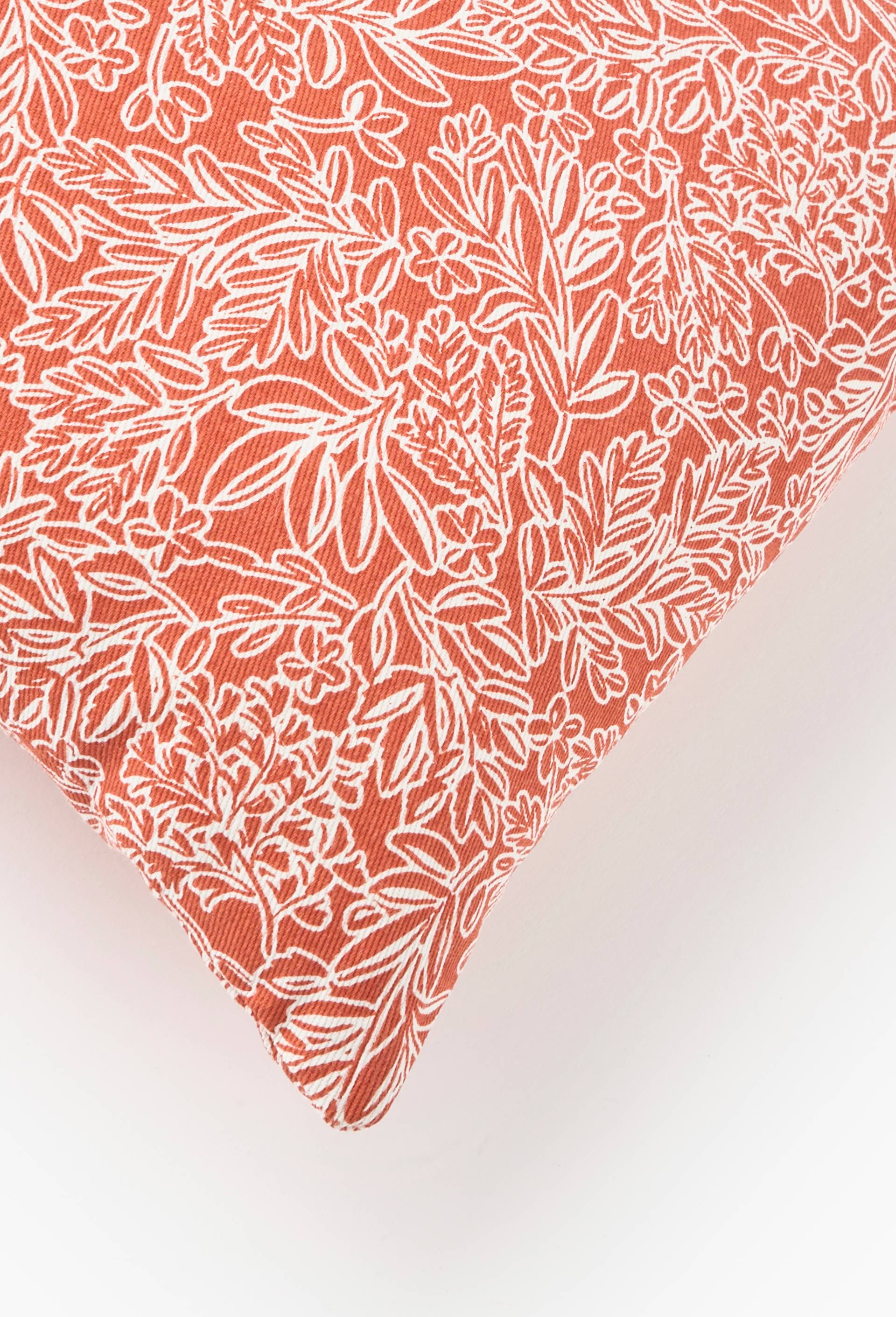 Coussin de t&ecirc;te imprim&eacute;, 25x35cm, 100% coton, Orange fonc&eacute;, large image number 1
