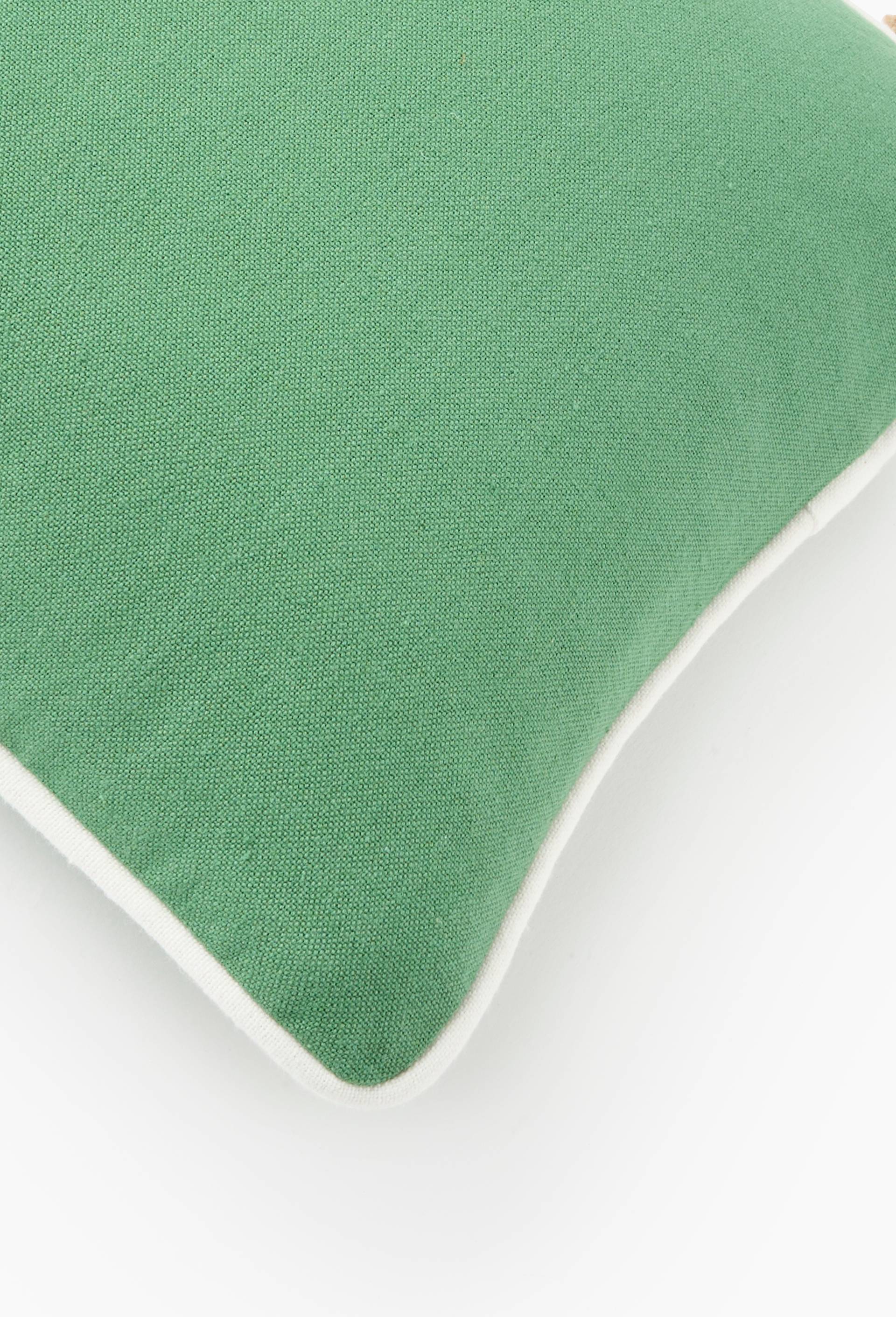 Coussin de t&ecirc;te uni, 25x35cm, 100% coton, Vert, large image number 1