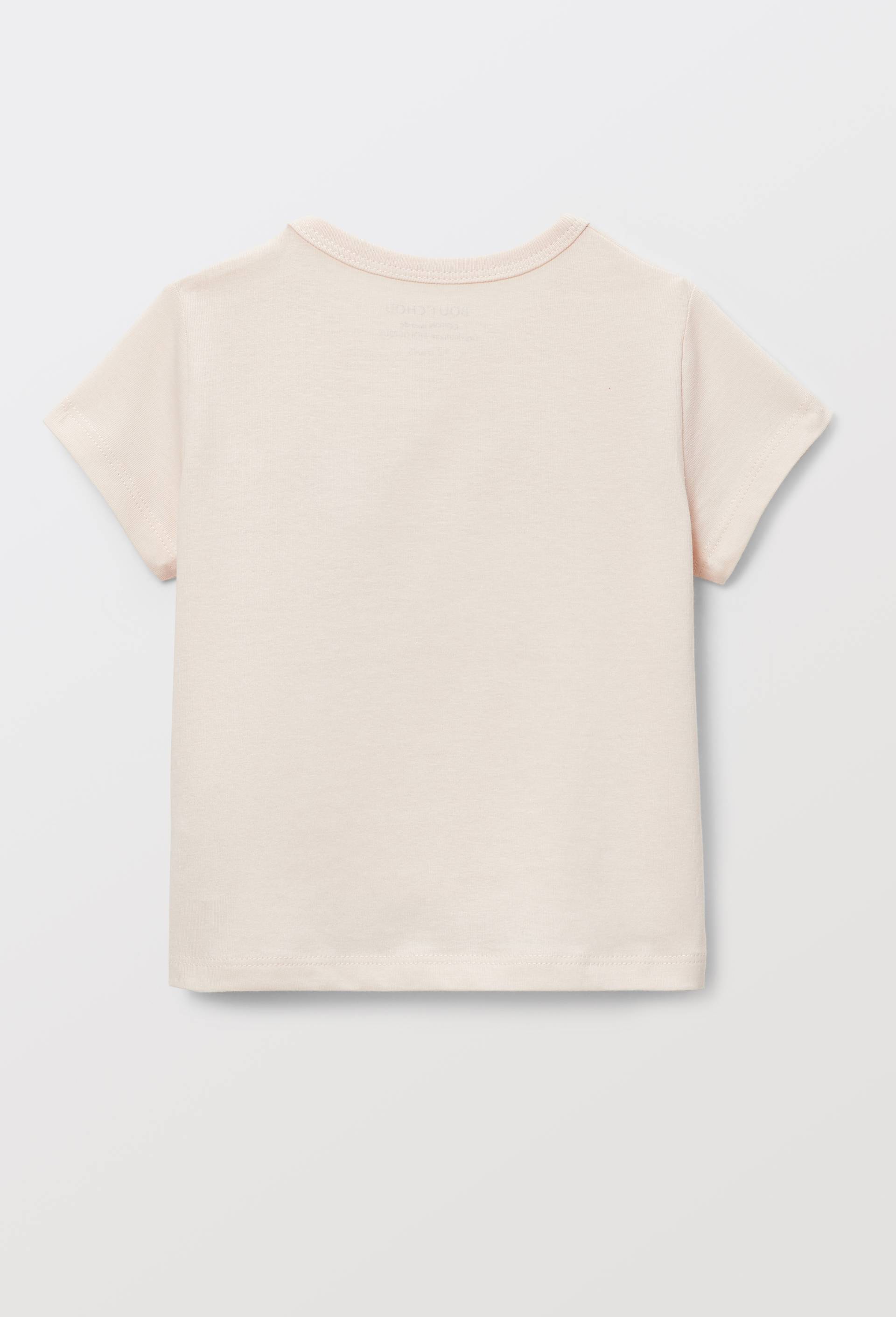 T-shirt manches courtes brod&eacute; en coton BIO GOTS, Rose clair, large image number 1.0