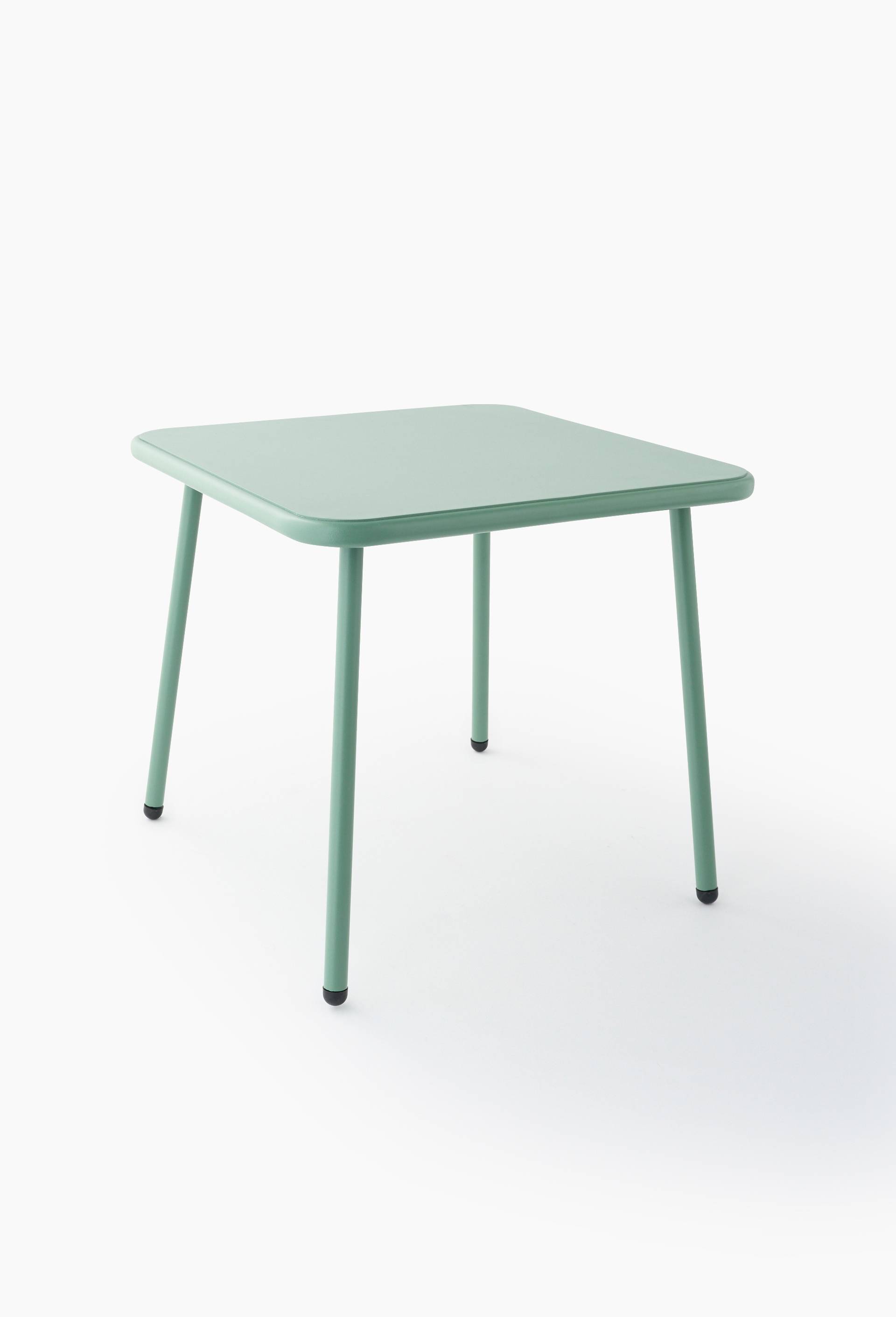 Table basse carr&eacute;e, 45xH40cm en m&eacute;tal, Vert clair, large image number 0