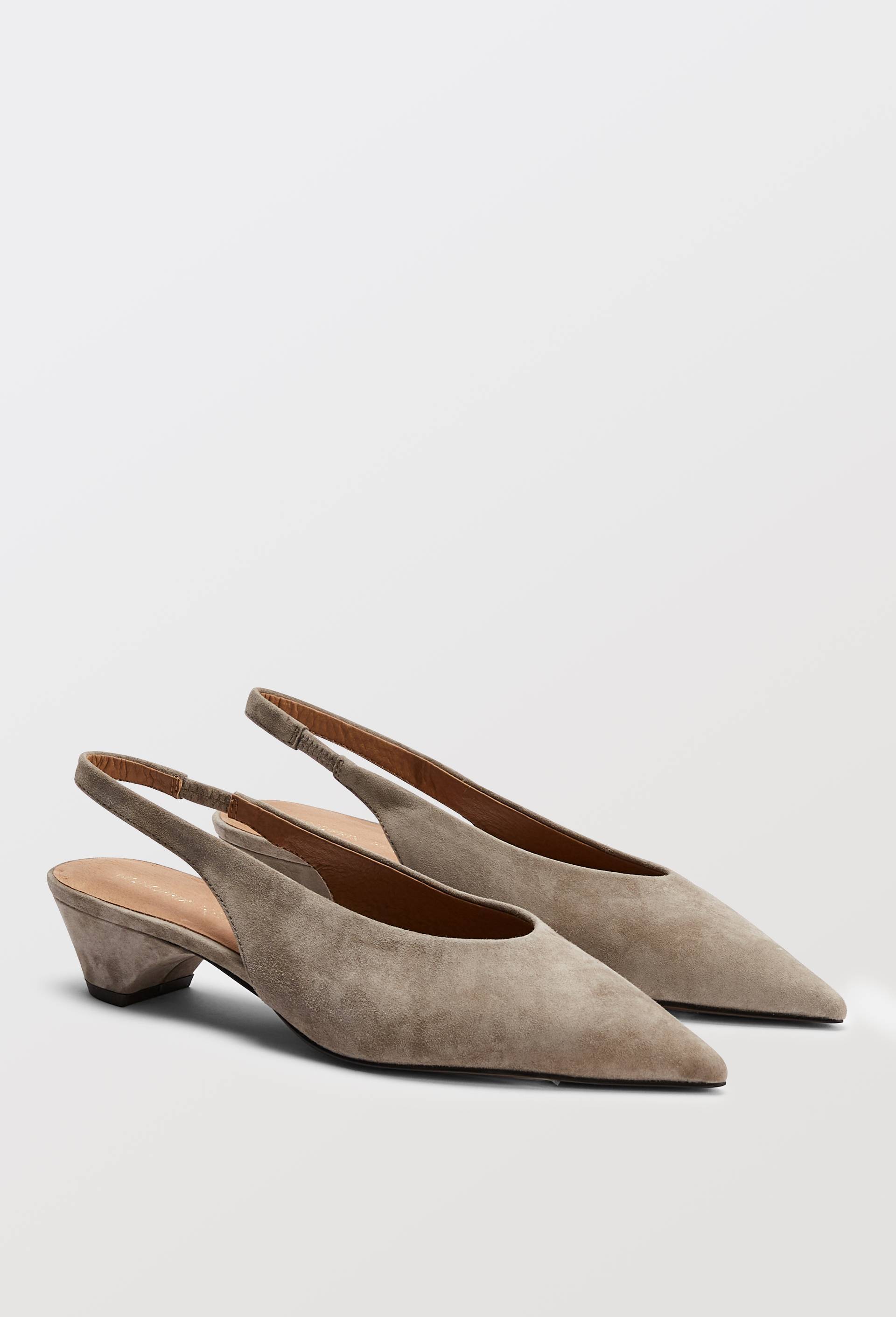 Slingback en cro&ucirc;te de cuir, Beige, large image number 2
