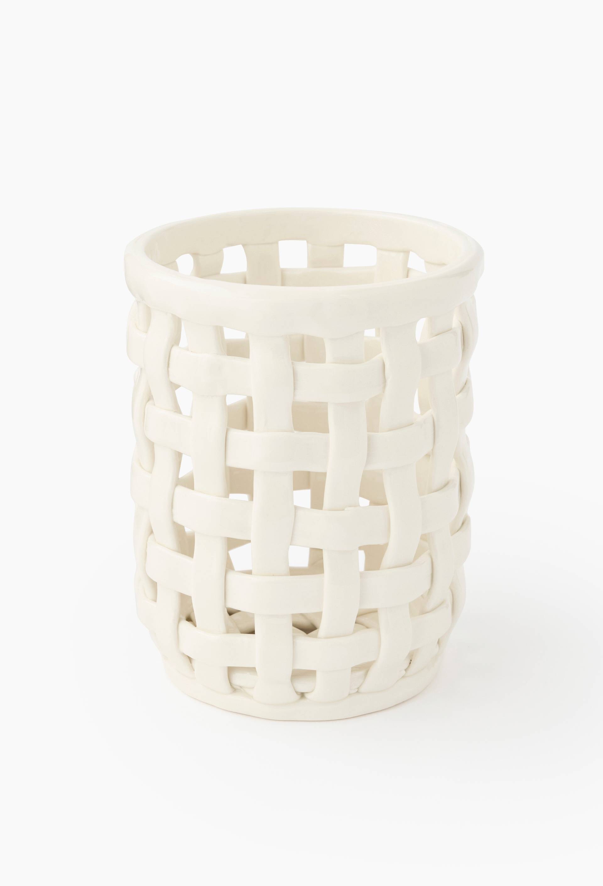 Pot &agrave; ustensiles, 17x13cm, Blanc, large image number 0.0