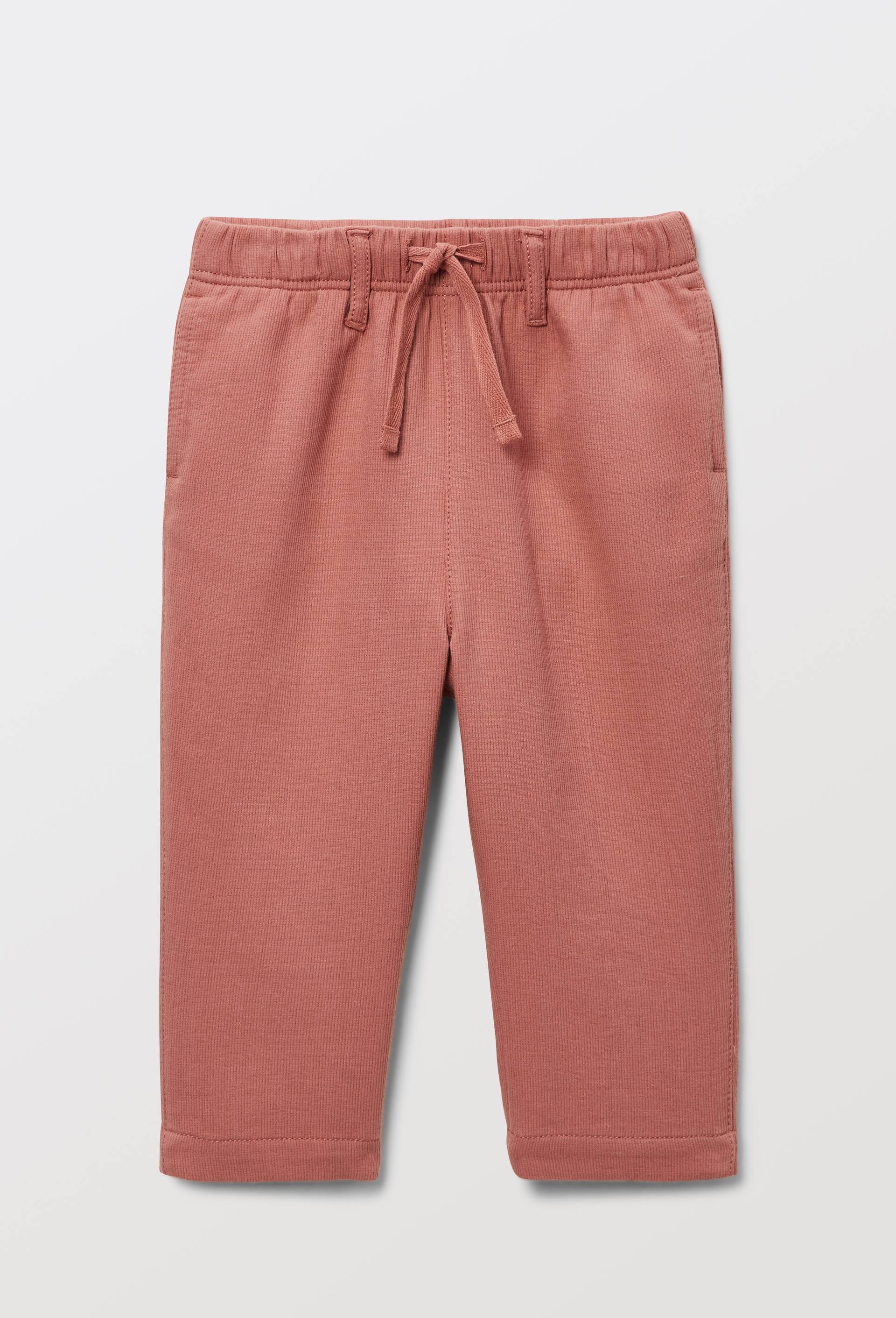 Pantalon taille &eacute;lastique uni en gaze de coton BIO GOTS, Rose fonc&eacute;, swatch image
