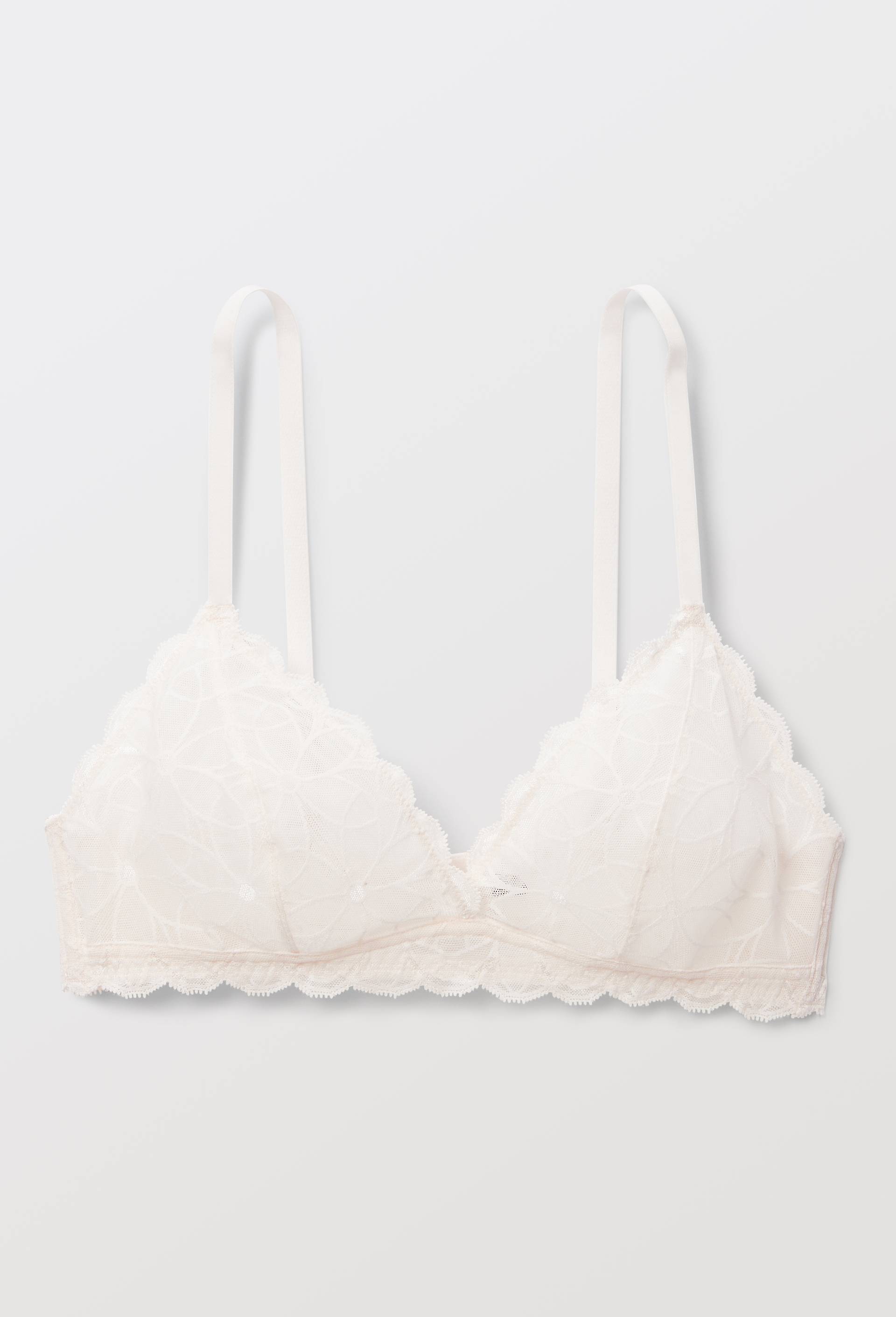 Soutien-gorge triangle SELENA en dentelle, Rose clair, large image number 3