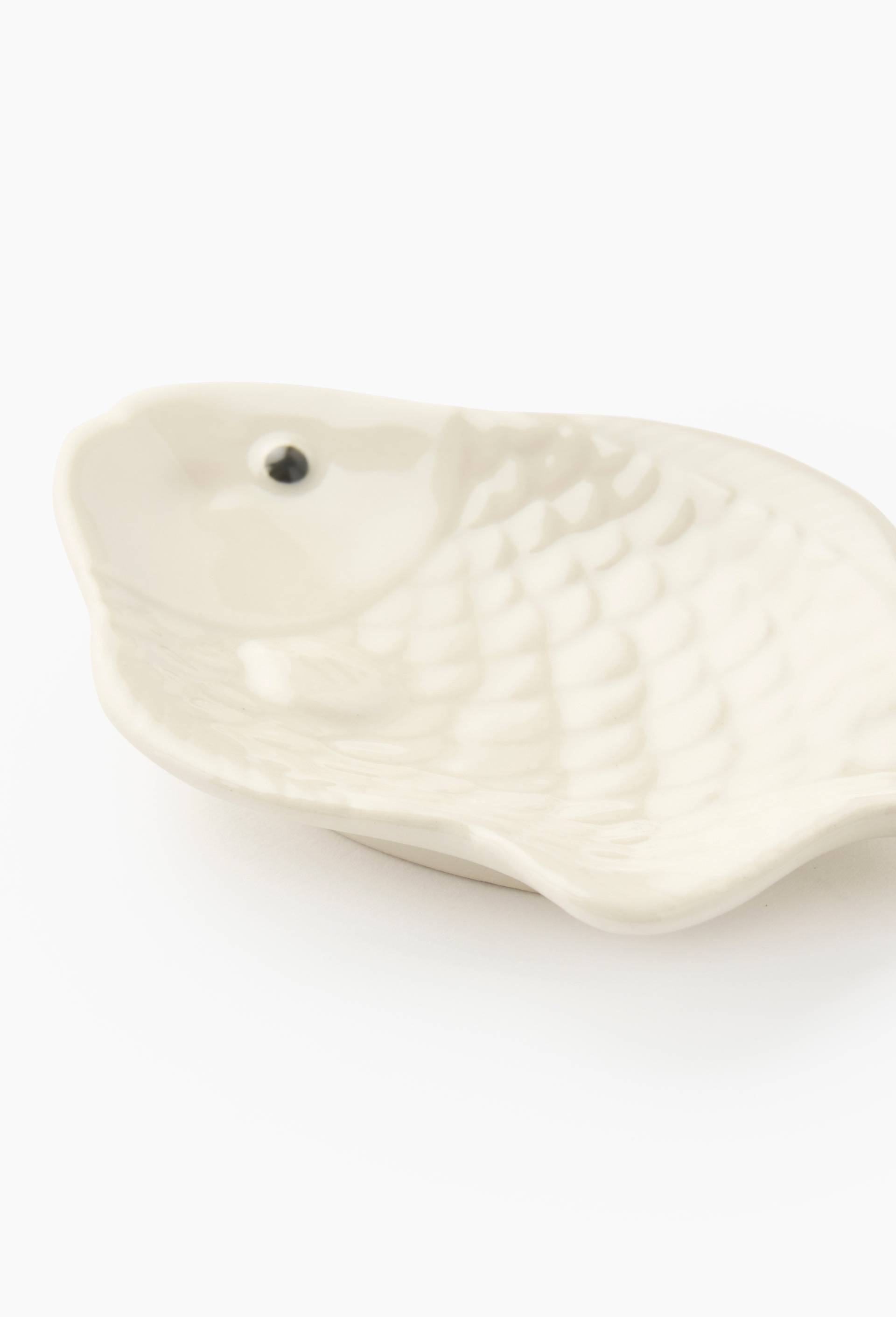 Coupelle en forme poisson, 10cm, Ecru, large image number 1.0