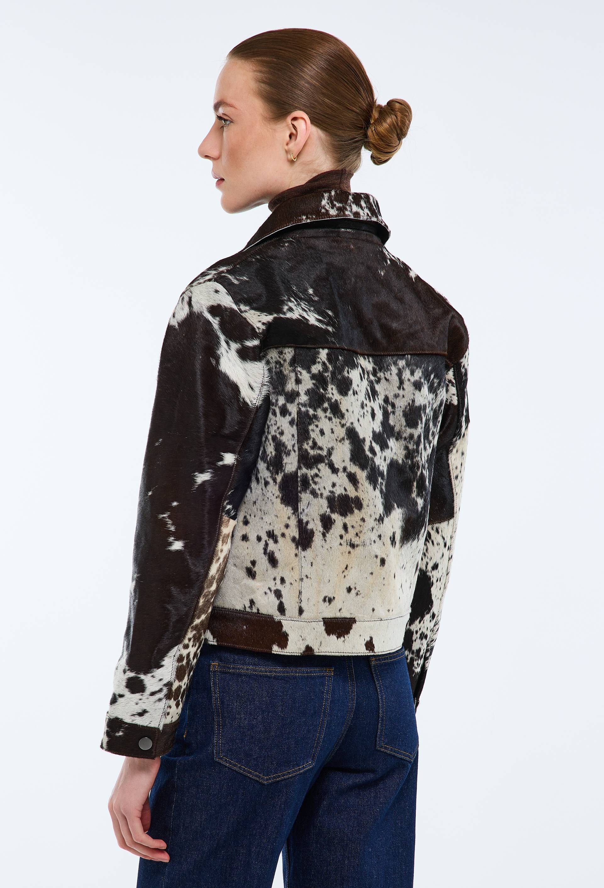Blouson en cuir de vachette, Brun fonc&eacute;, large image number 2.0