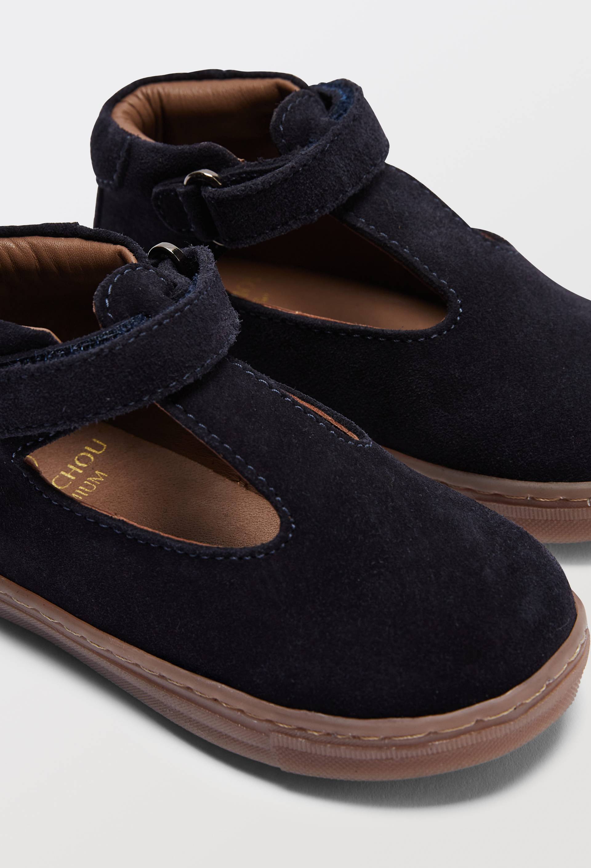 Chaussures salom&eacute;s cuir b&eacute;b&eacute;, Bleu fonc&eacute;, large image number 2