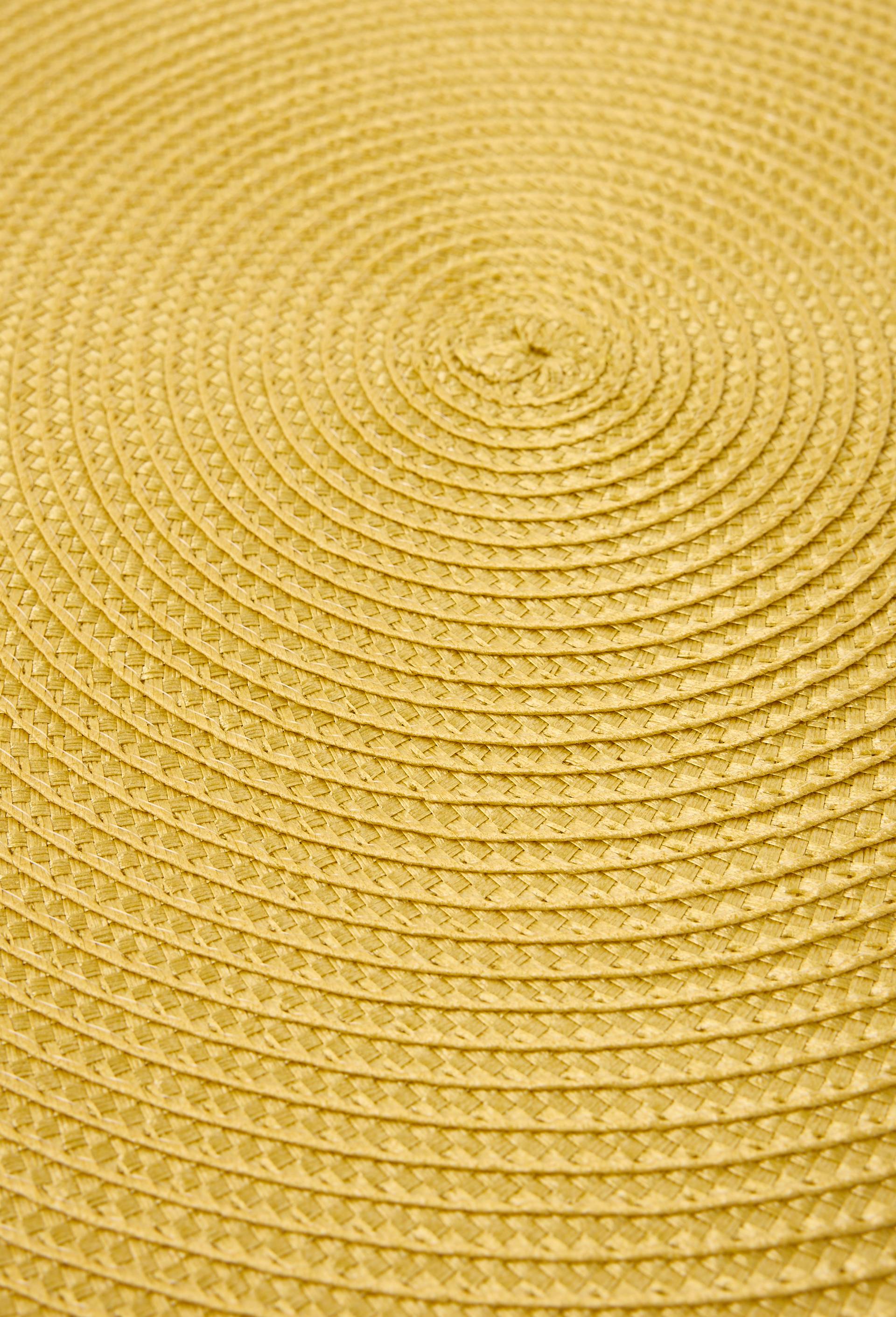 Set de table rond, diam&egrave;tre 38cm, Jaune, large image number 1