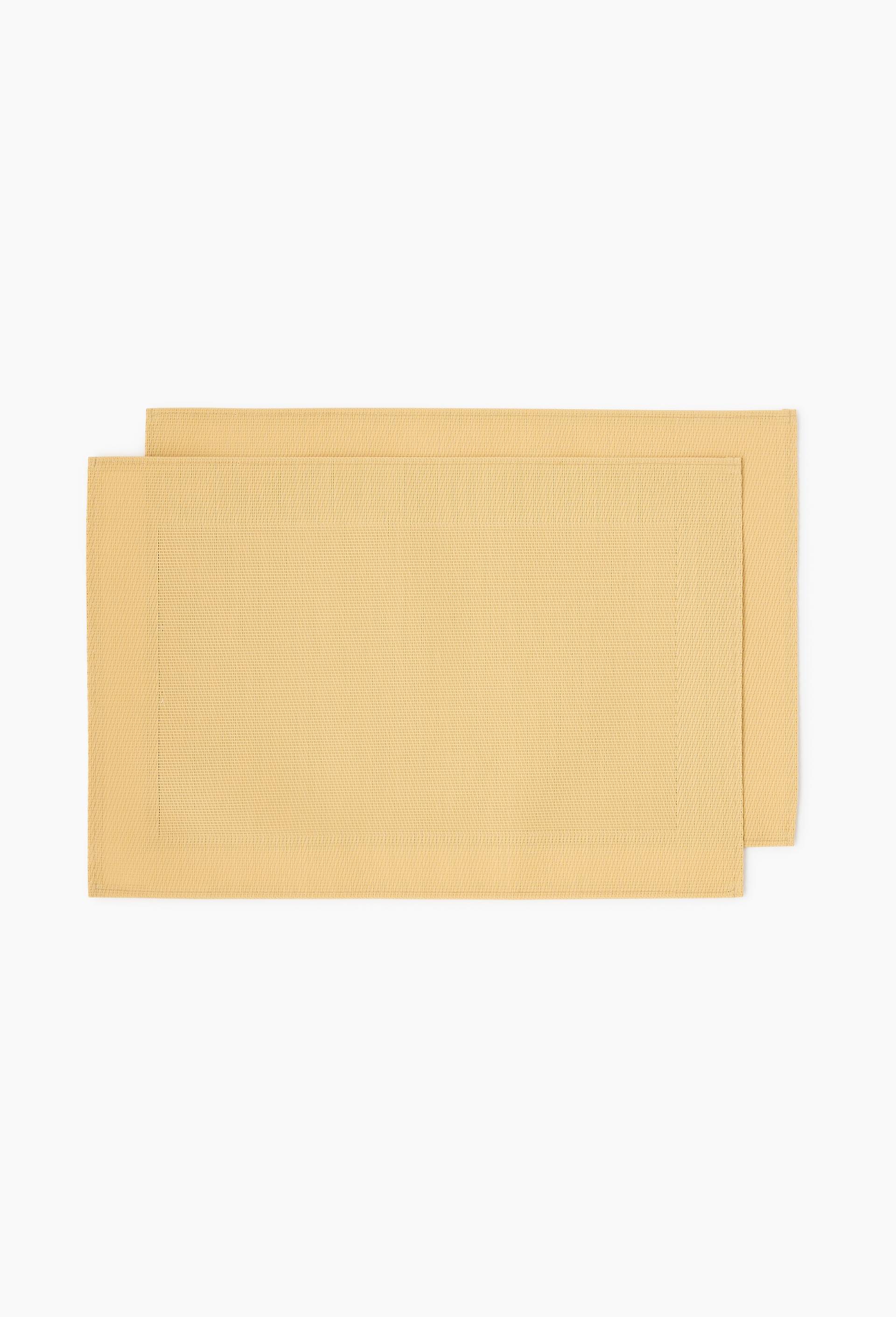 Set de table rectangulaire, polychlorure de vinyle, Jaune, large image number 0