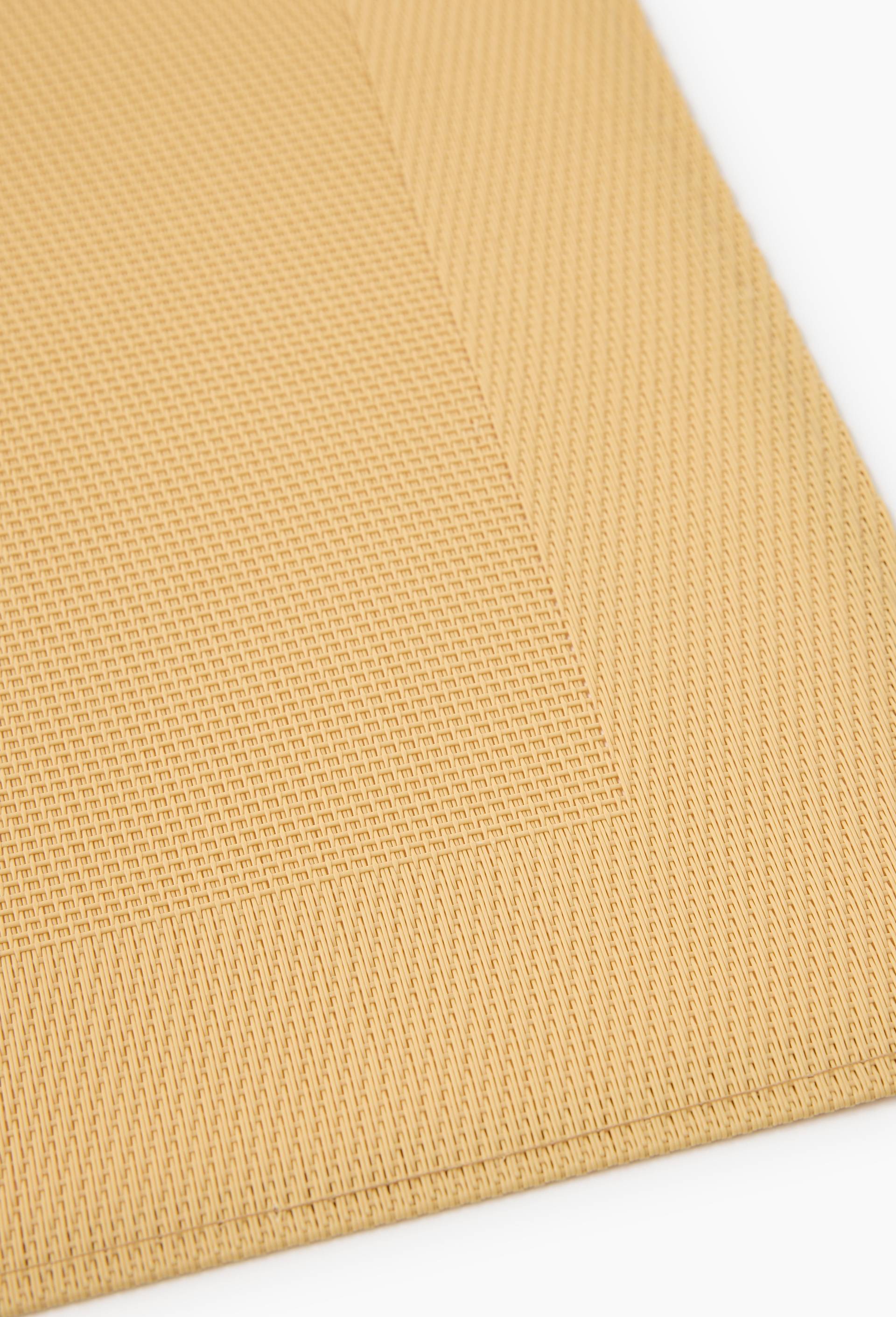 Set de table rectangulaire, polychlorure de vinyle, Jaune, large image number 1.0