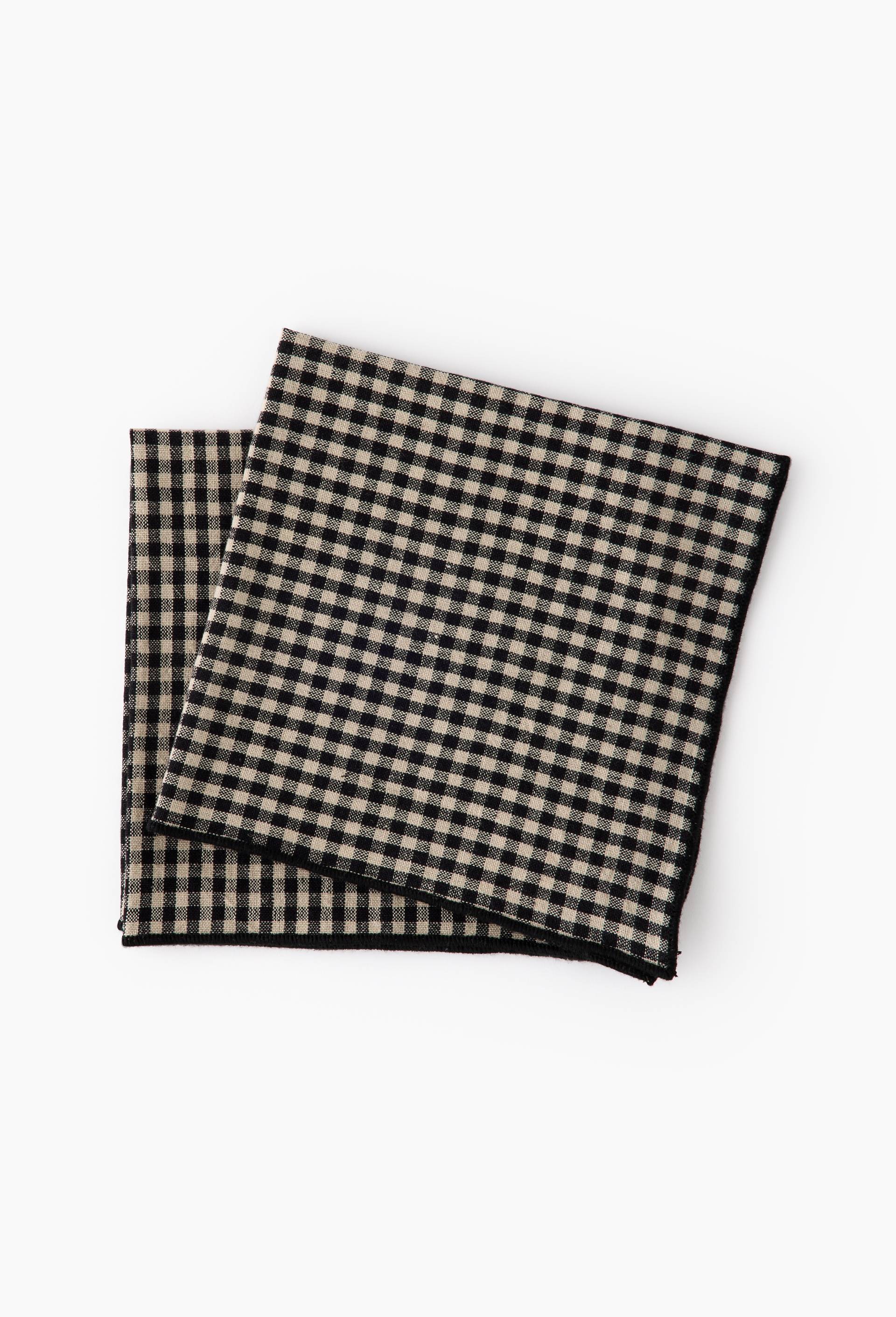 Lot de 2 serviettes de table coton-lin, 40x40cm, Gris, large image number 0