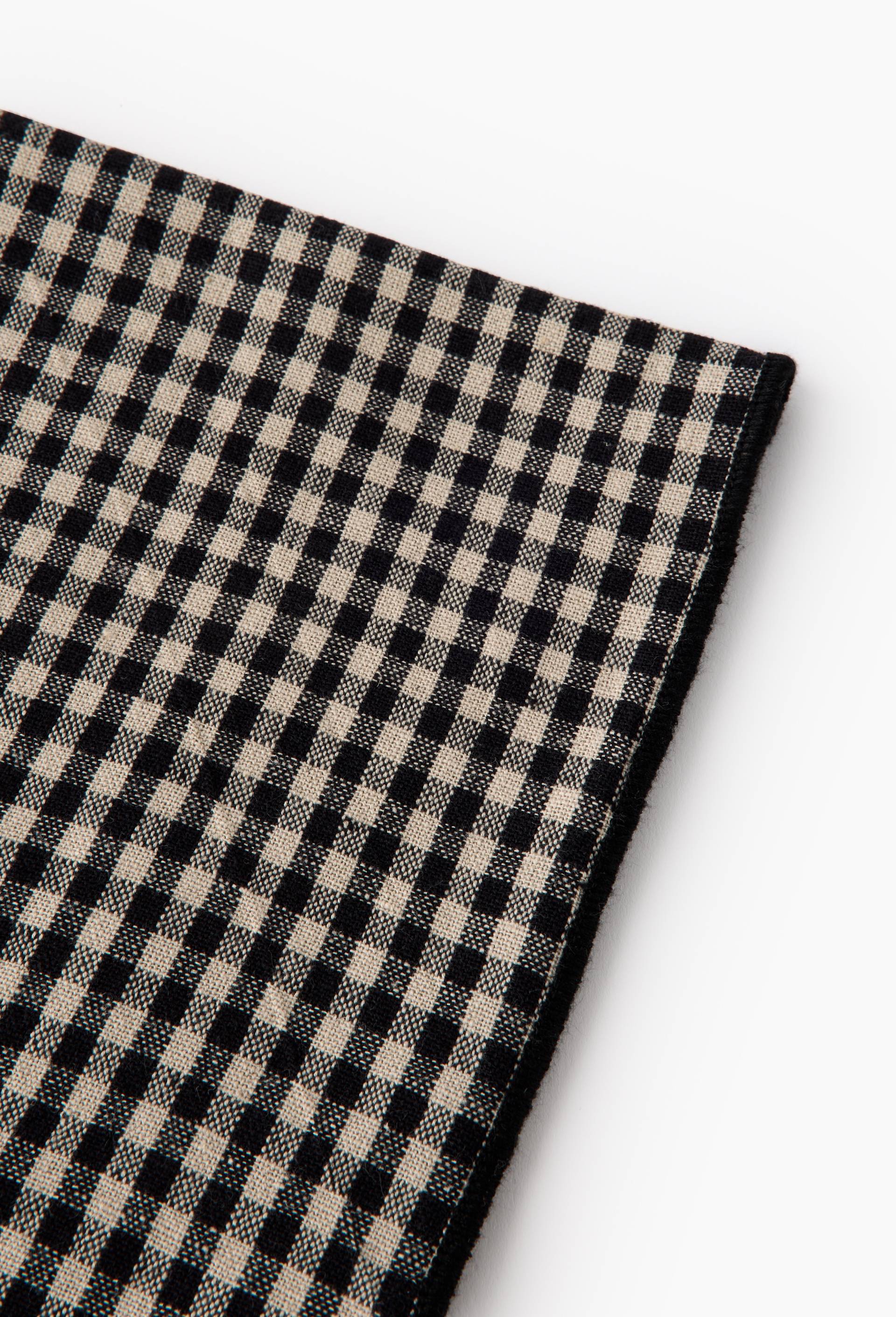 Lot de 2 serviettes de table coton-lin, 40x40cm, Gris, large image number 1