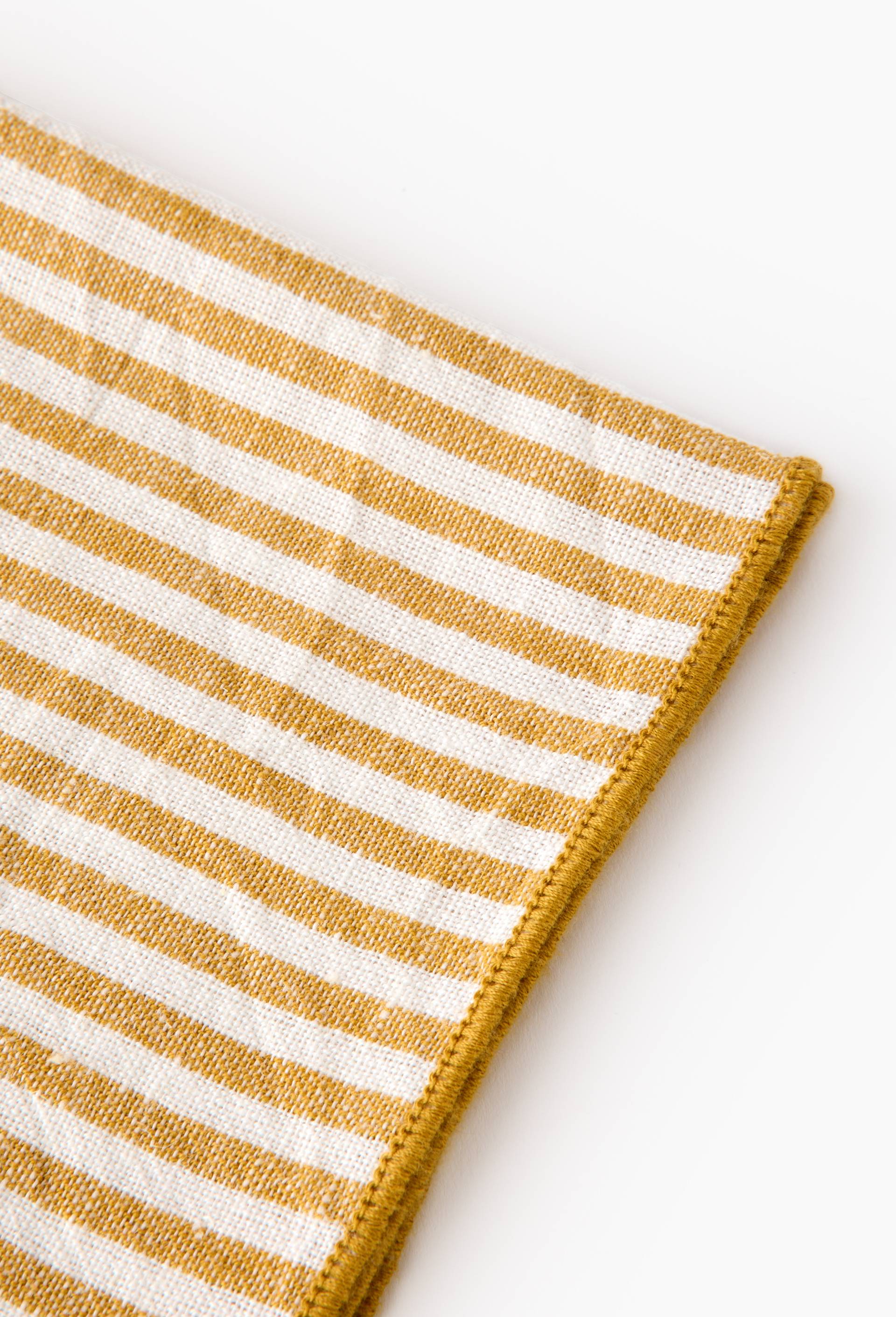 Lot de 2 serviettes de table coton-lin, 40x40cm, Jaune, large image number 1.0