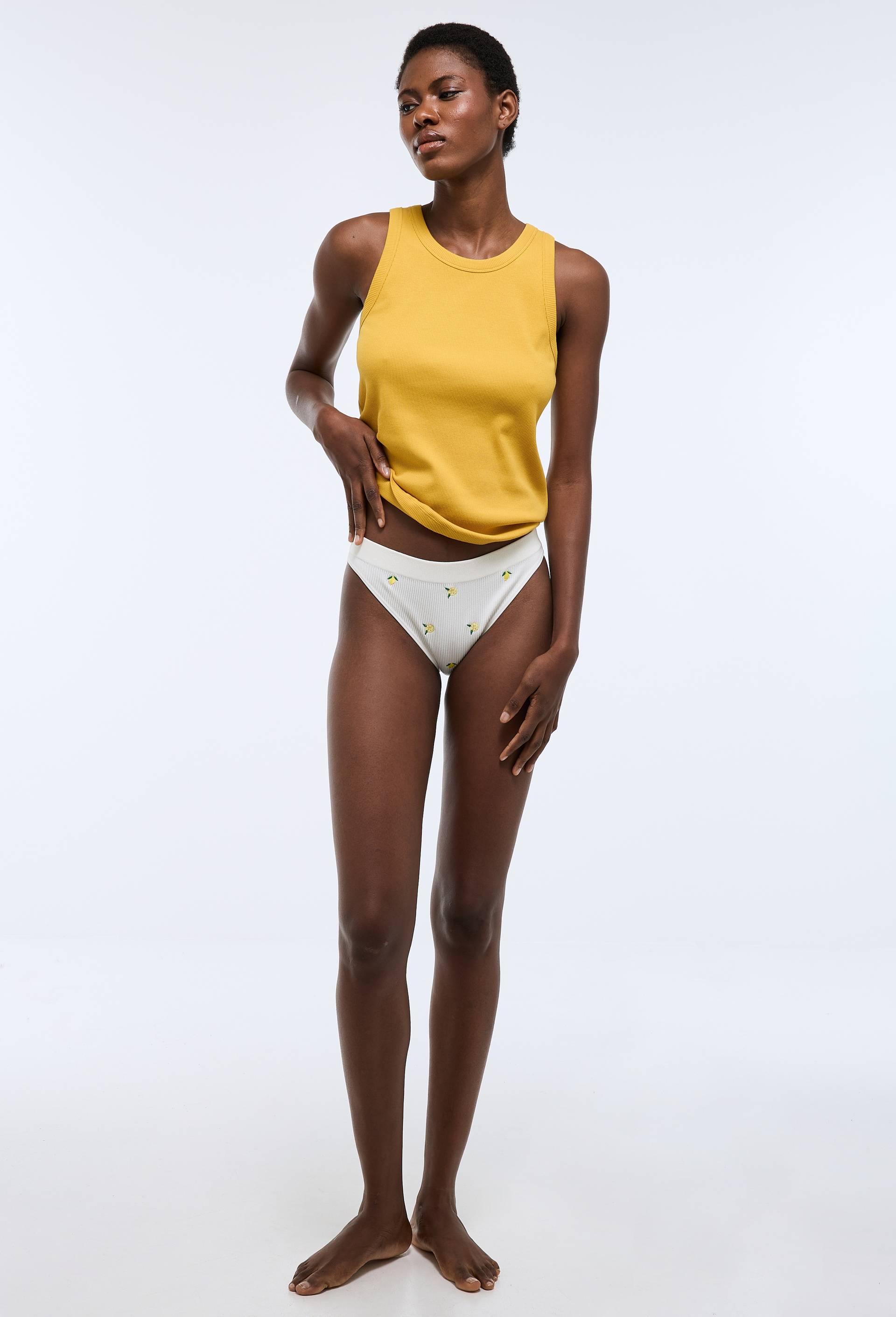 Culotte sans coutures DAISY avec broderie, Ecru, large image number 0