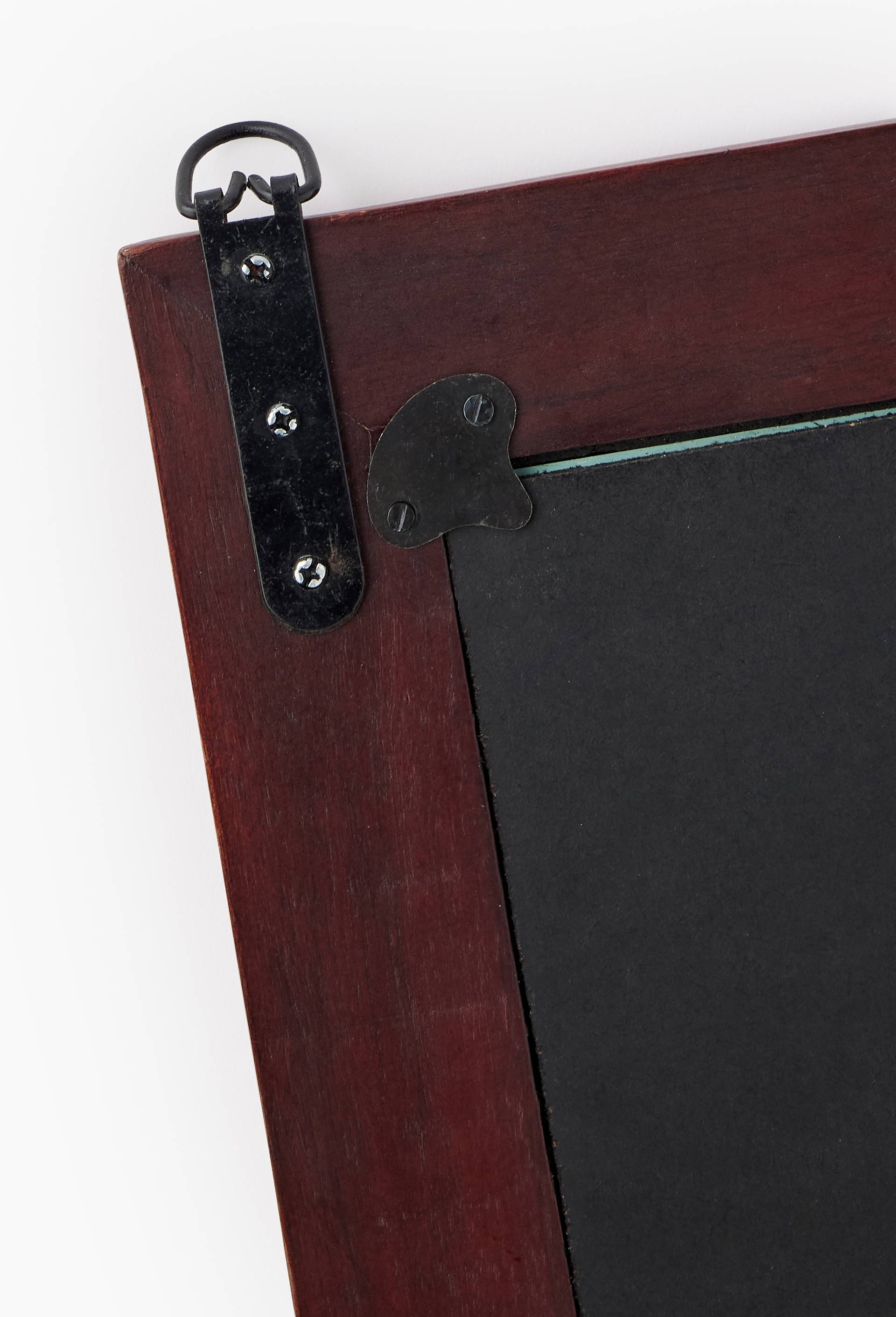 Miroir rectangulaire stri&eacute;, 40x56cm, en bois, Brun, large image number 1