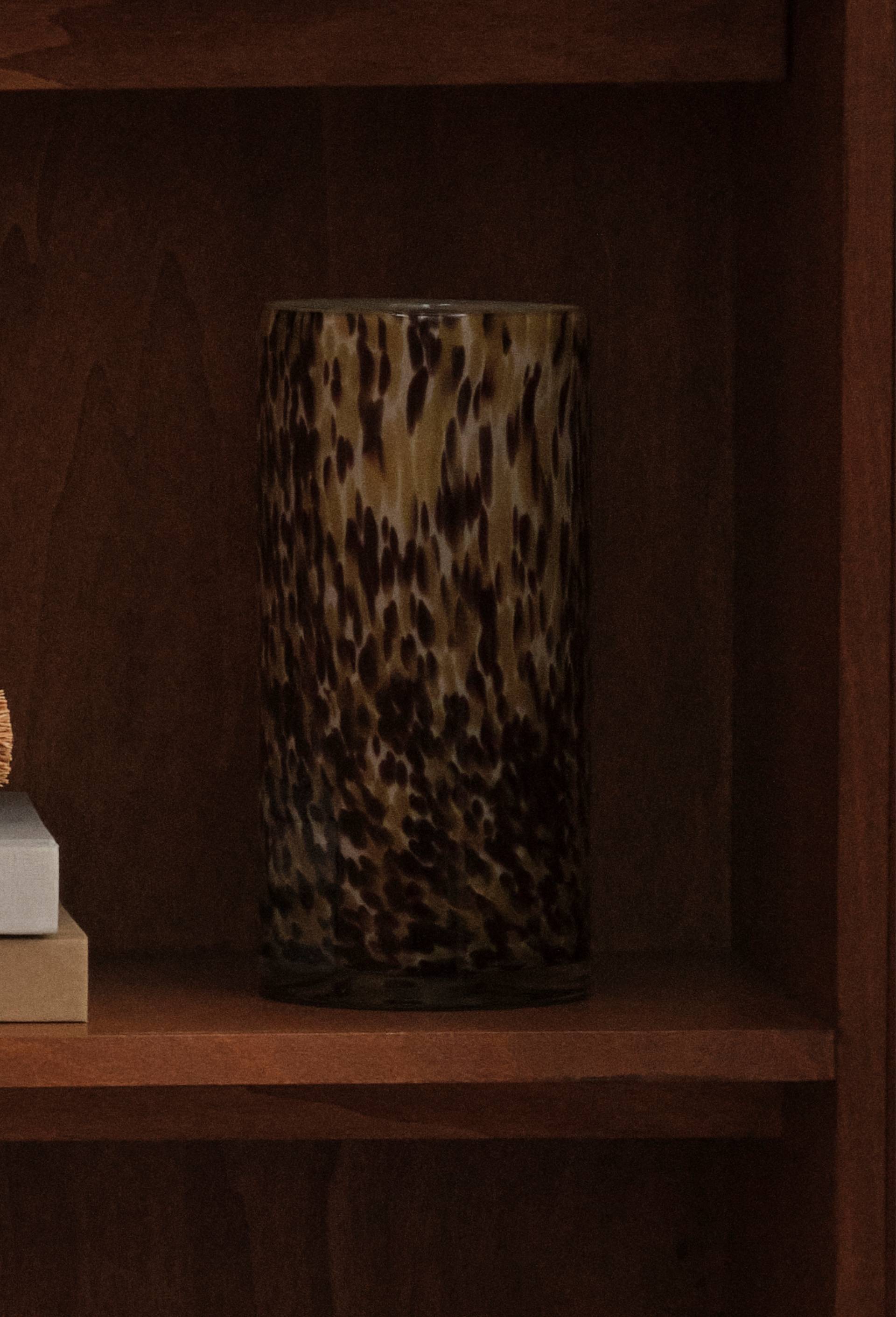 Vase tube, 12xH25cm, en verre, Multicolore, large image number 0