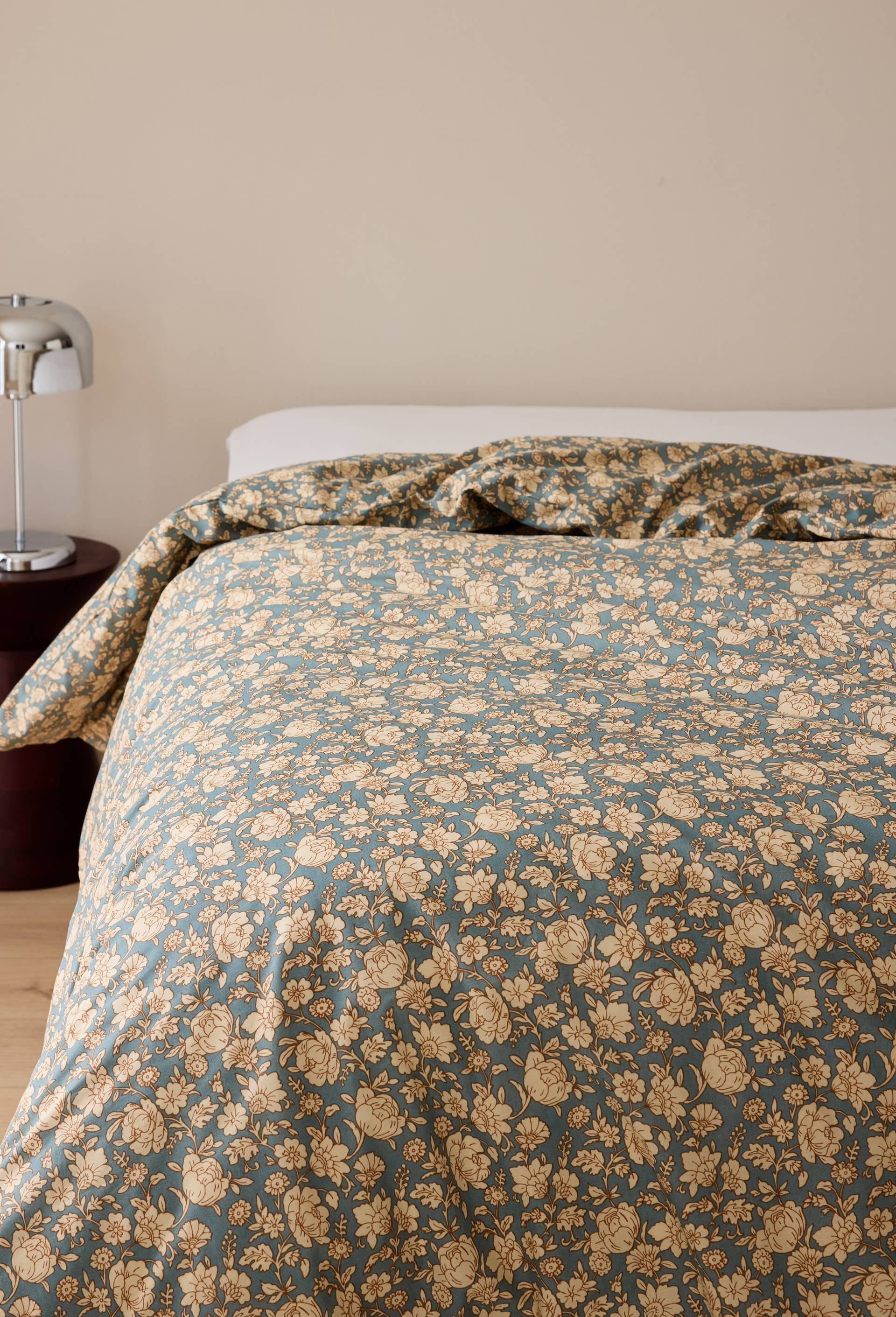 Housse de couette imprim&eacute;e, 100% coton bio GOTS, Vert clair, large image number 0.0