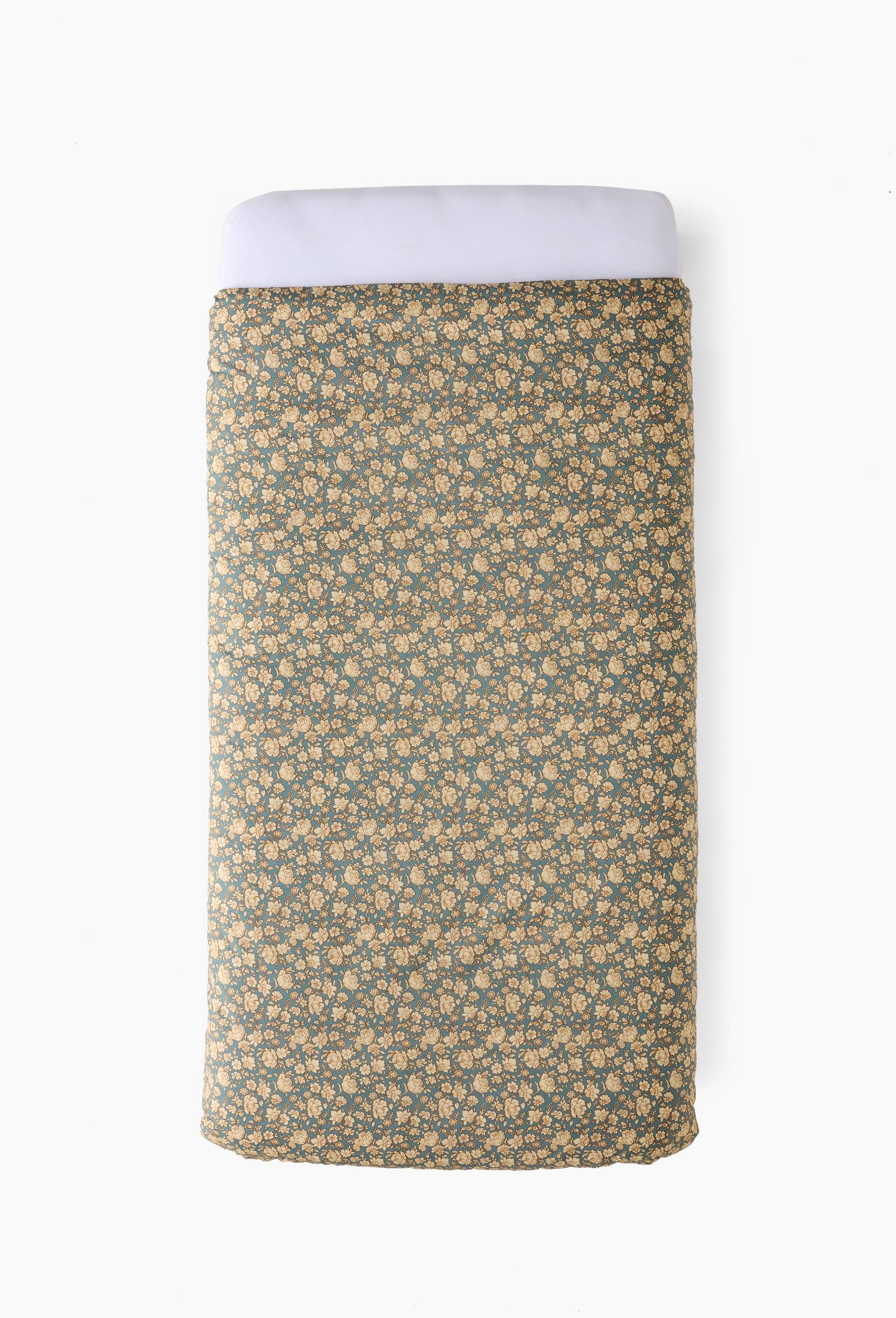 Housse de couette imprim&eacute;e, 100% coton bio GOTS, Vert clair, large image number 1.0